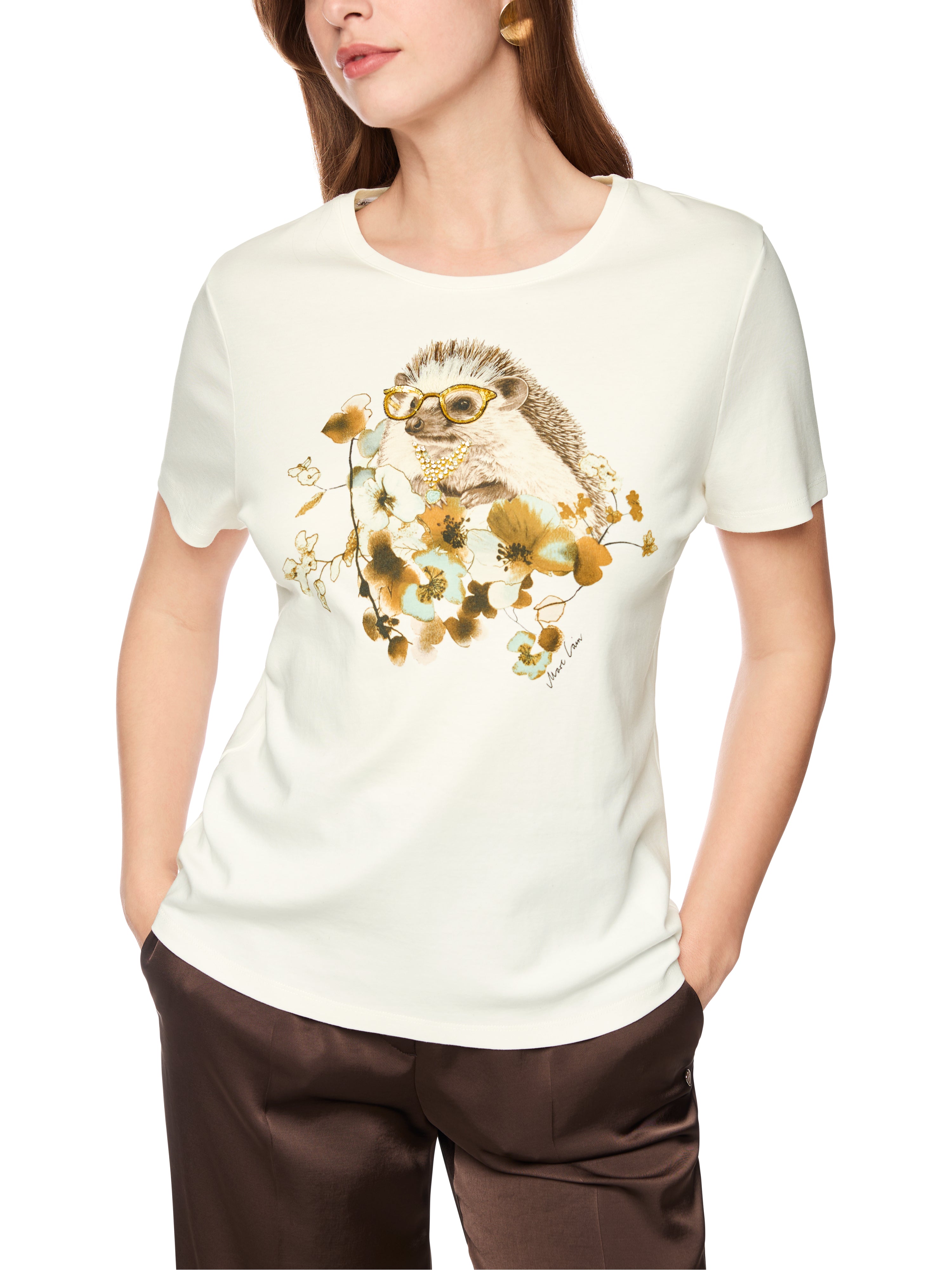 Igel-T-Shirt mit Schmucksteinchen