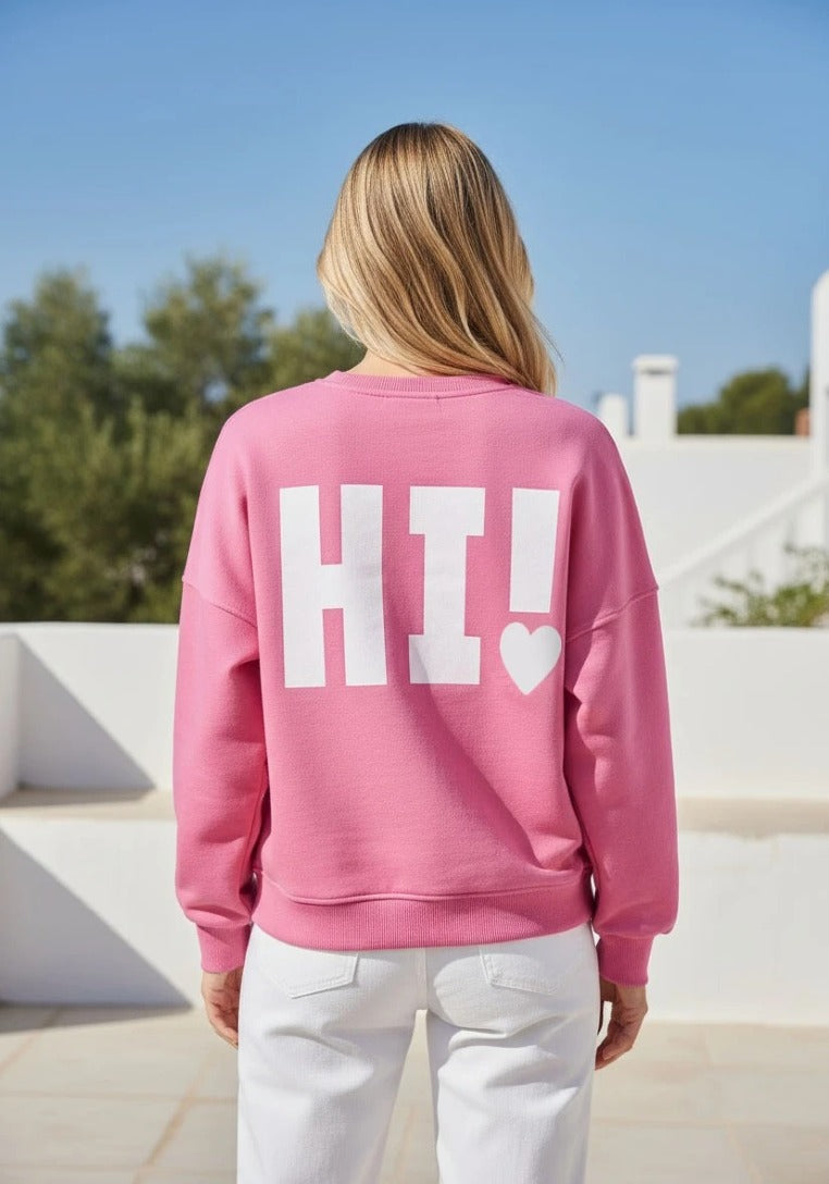 miss goodlife Sweatshirts Flashrose/White