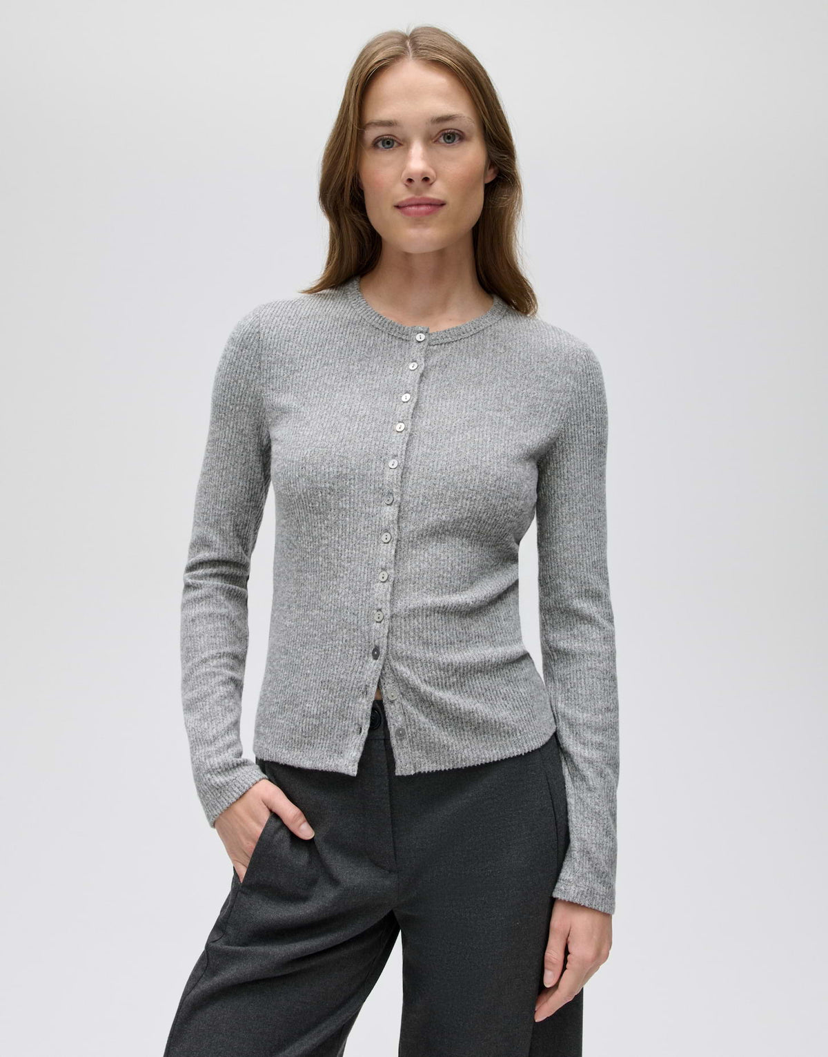 Rippstrickjacke Saltus