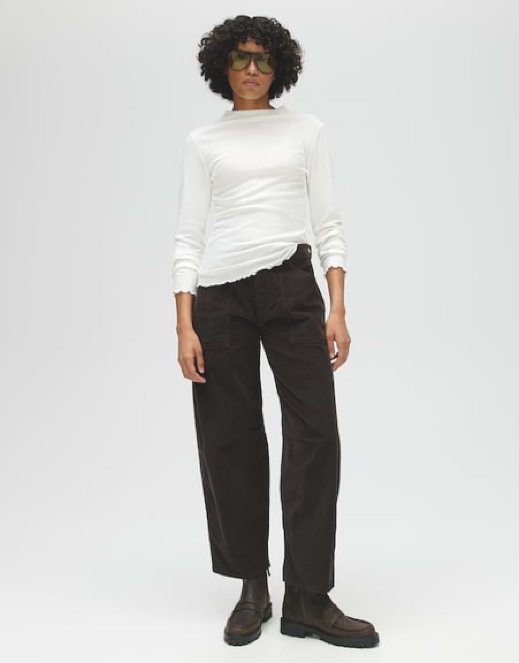 SONINCHEN Slim Rippshirt aus weichem Jersey