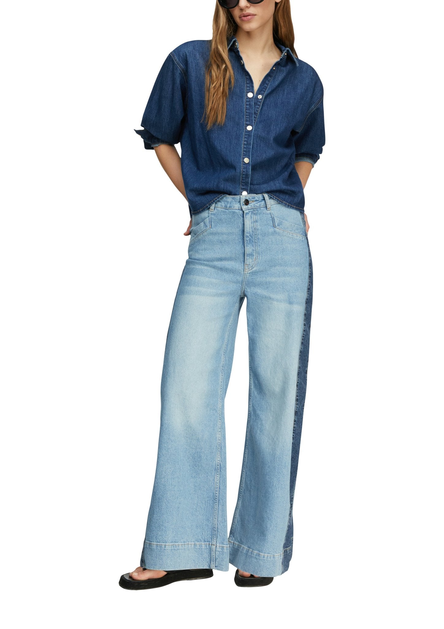 Comma Wide Leg Blue