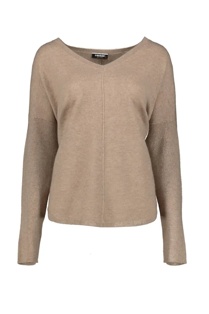 S. Marlon Strickpullover Trüffel Mel.