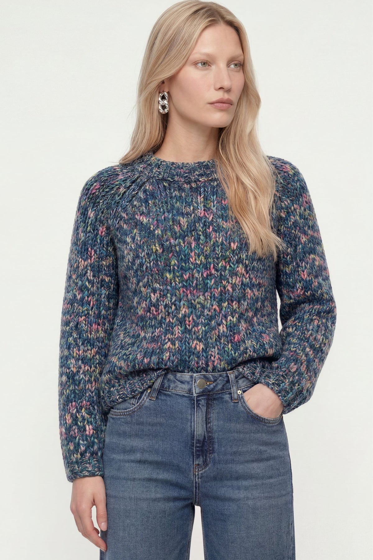 Strickpullover mit Schnurwolle