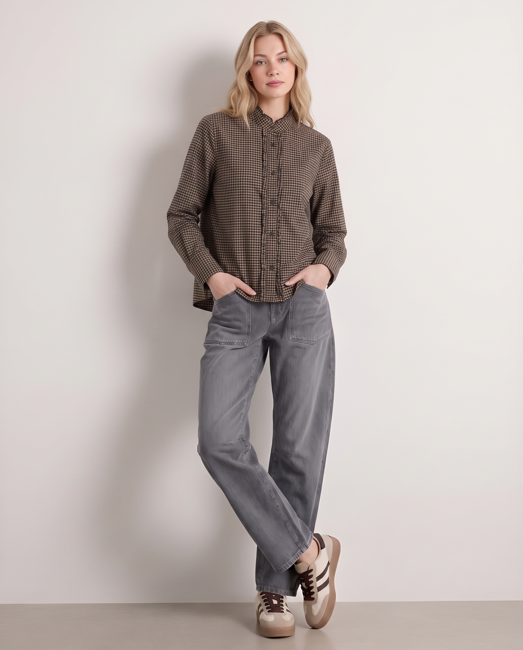 Bluse mit Raffung