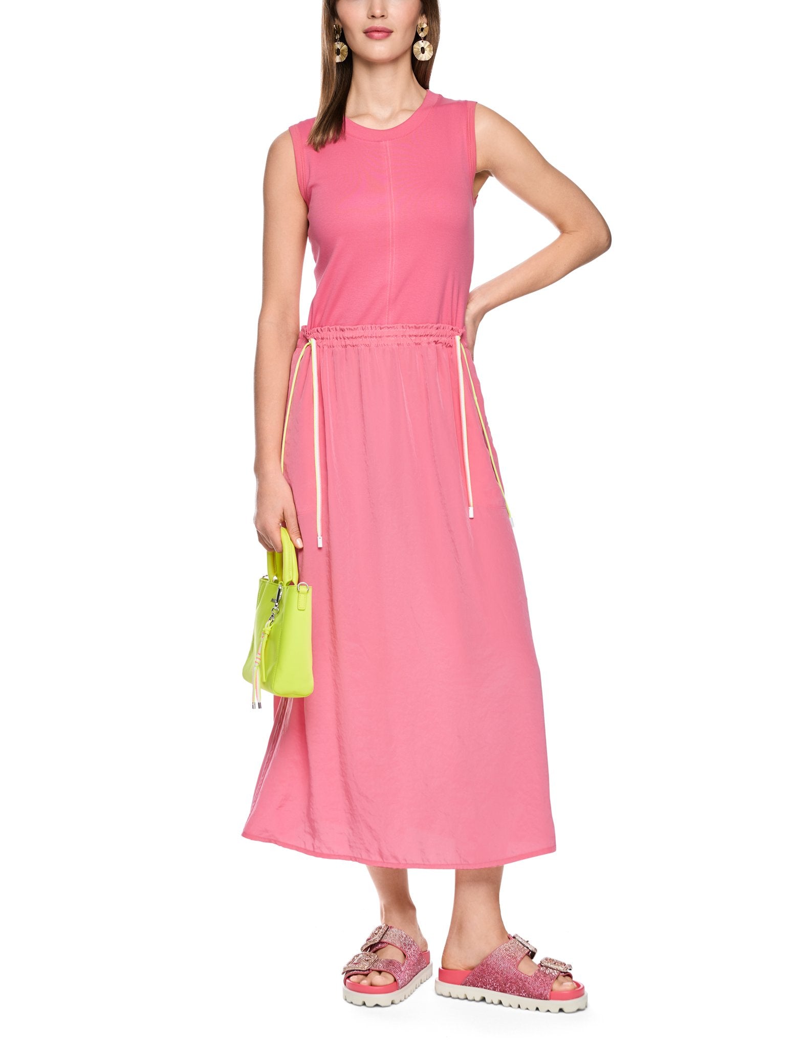 Ärmelloses Midikleid mit Tunnelzug