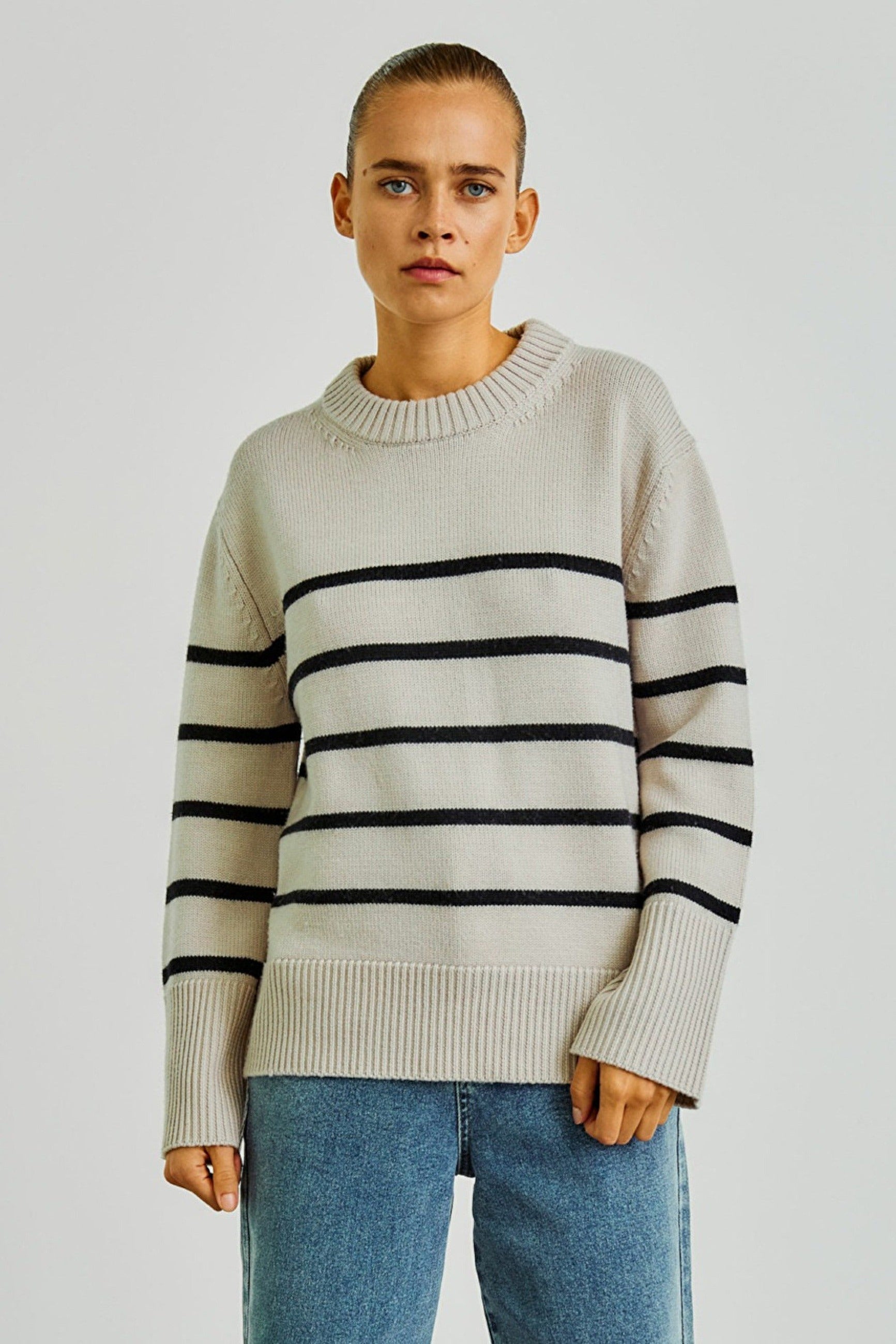 WithBlack Strickpullover Black Stripe