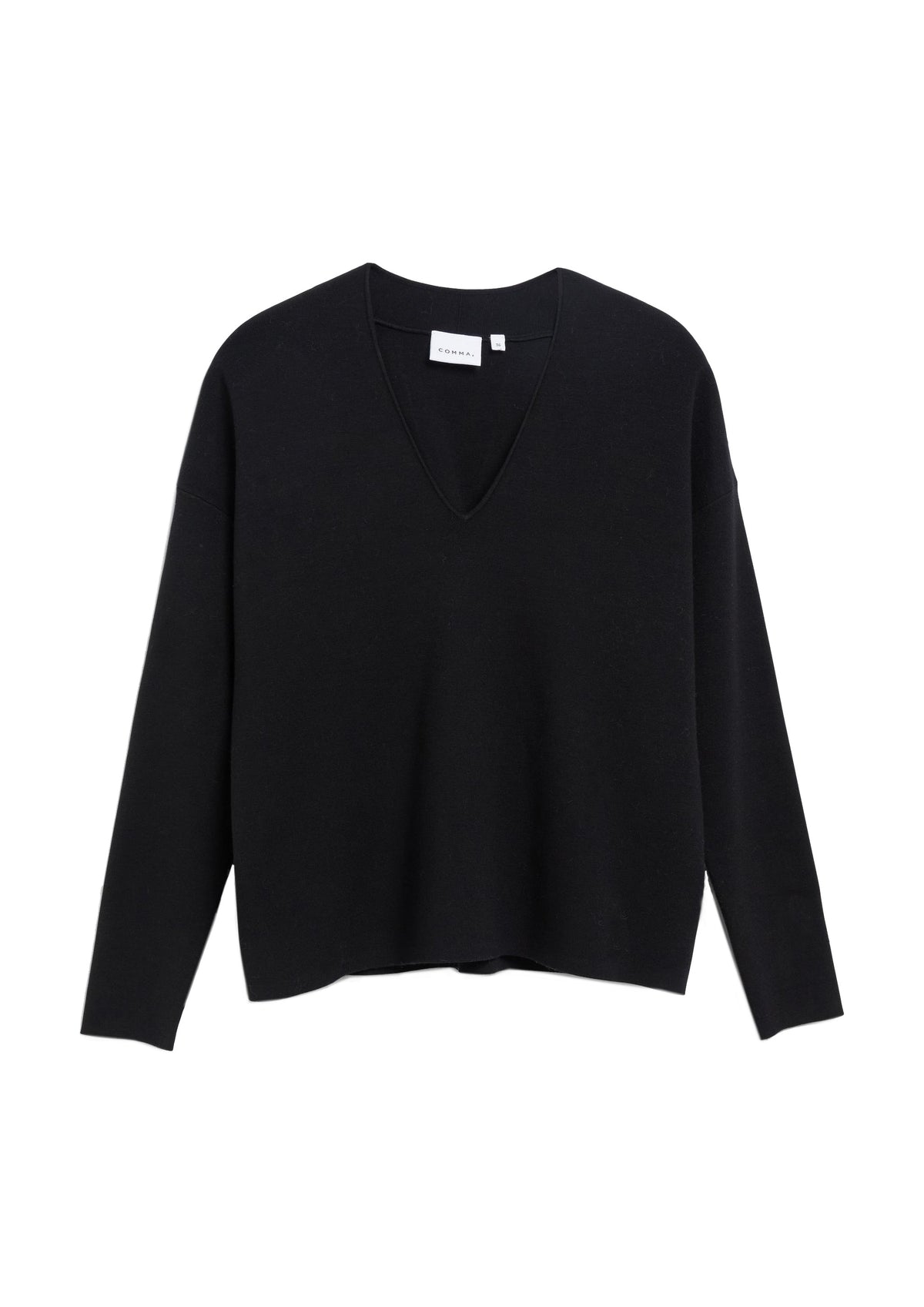 Feinstrick-Pullover mit V-Ausschnitt