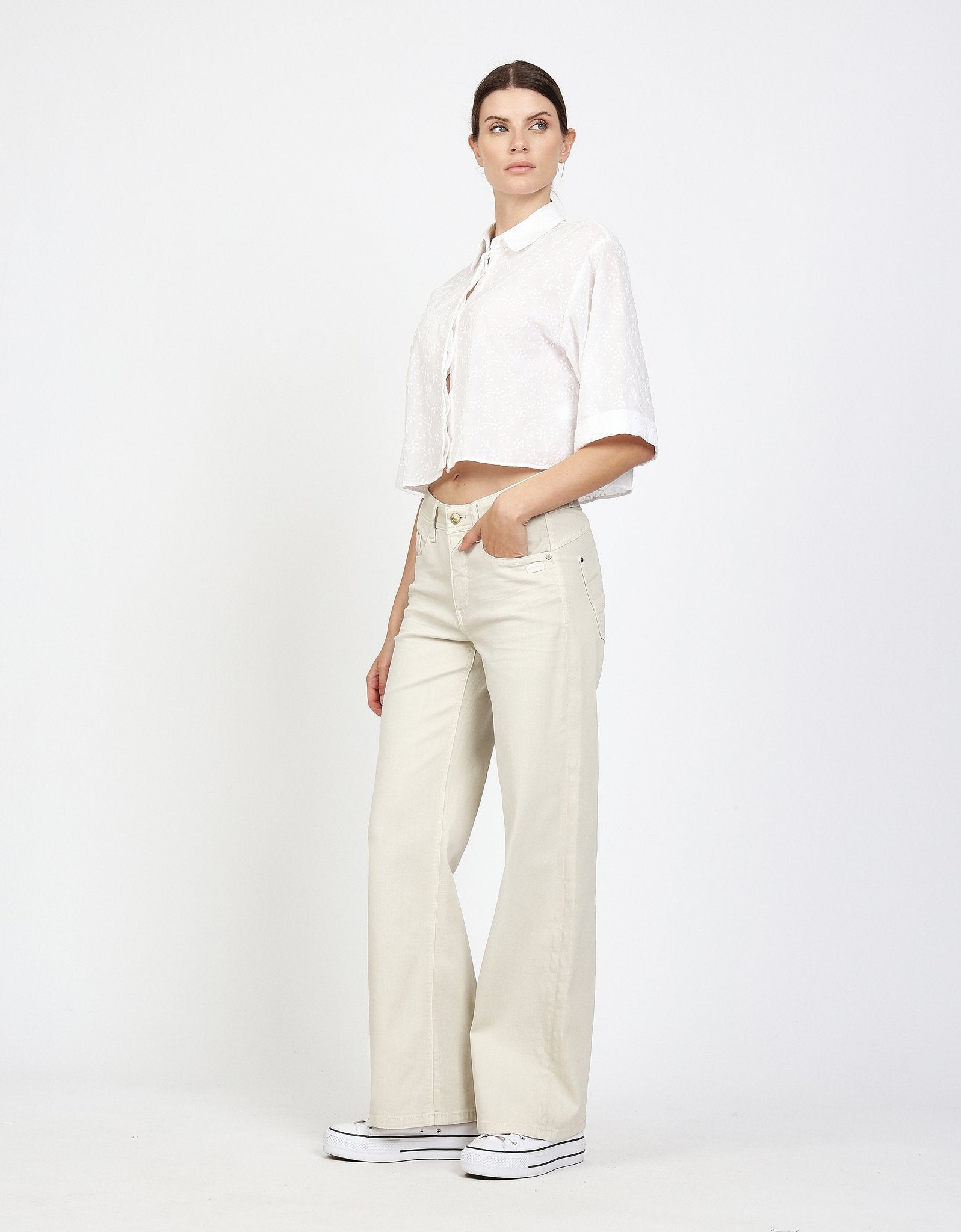 Gang Straight Leg Natural Beige Wash