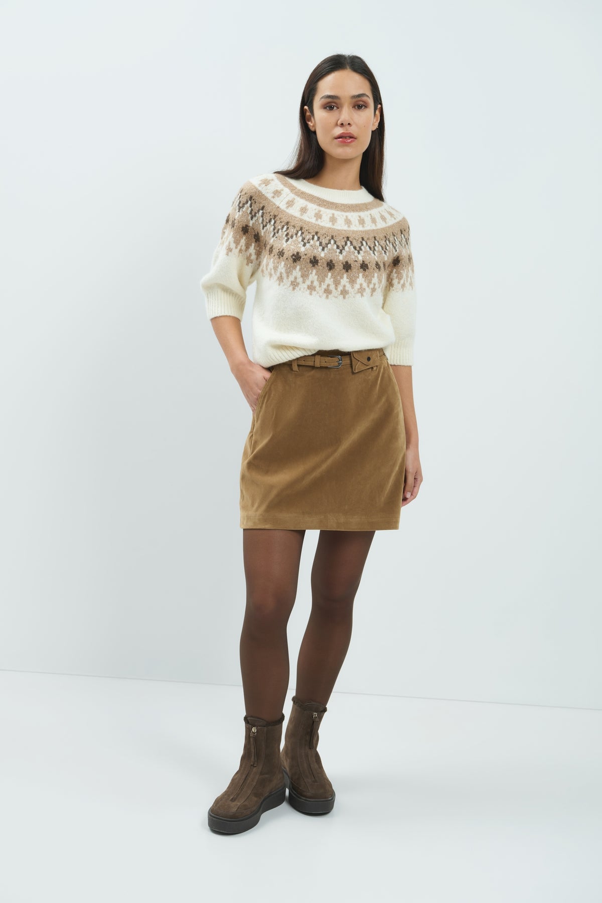 Strickpullover mit nordischem Muster