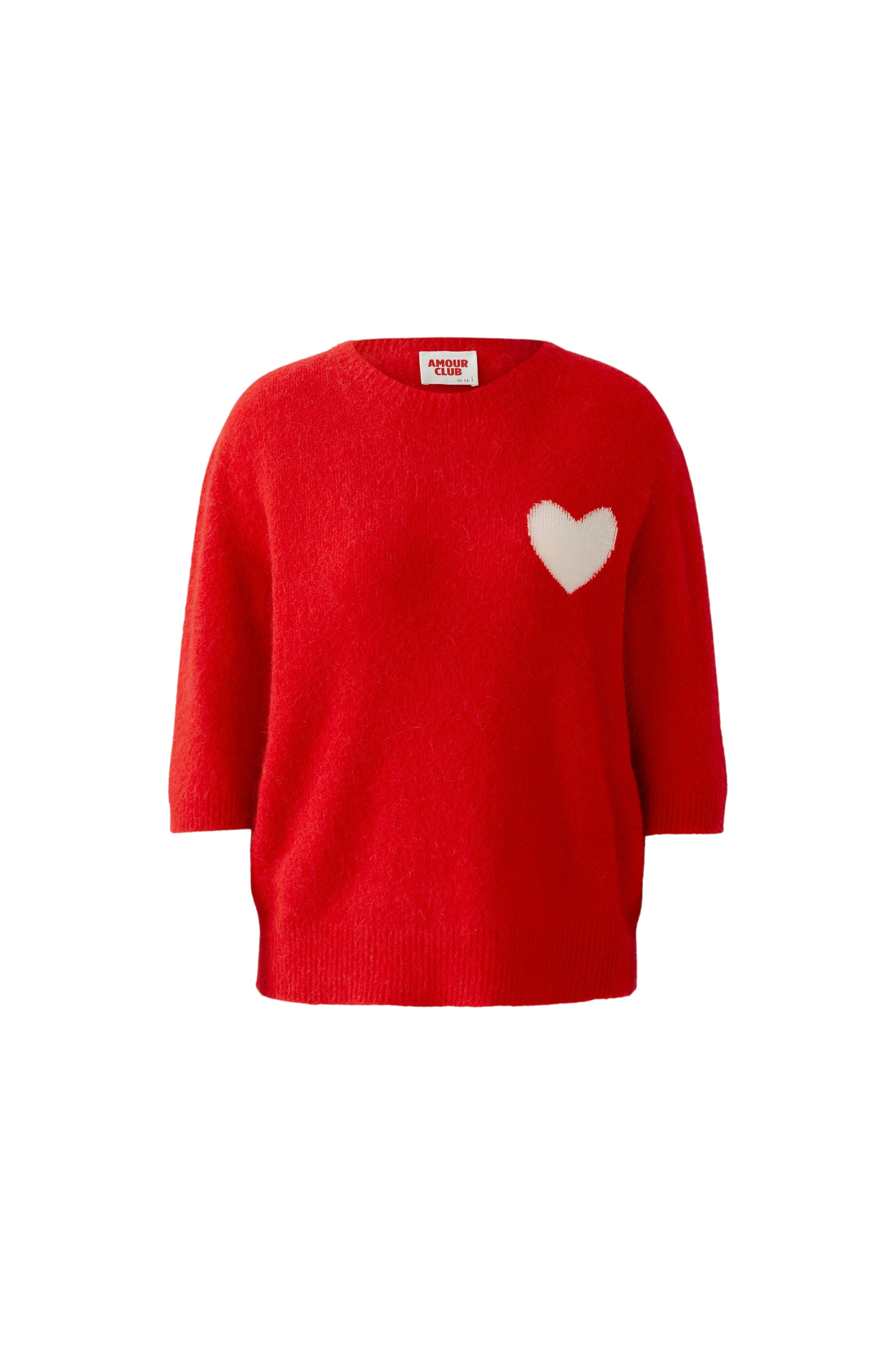 Oui Strickpullover High Risk Red