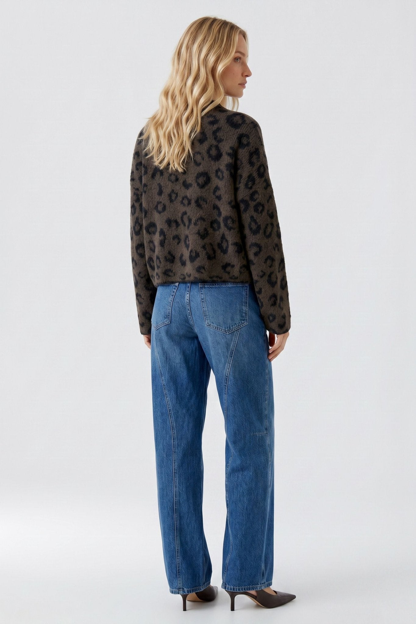 Strickpullover mit Leopardenprint