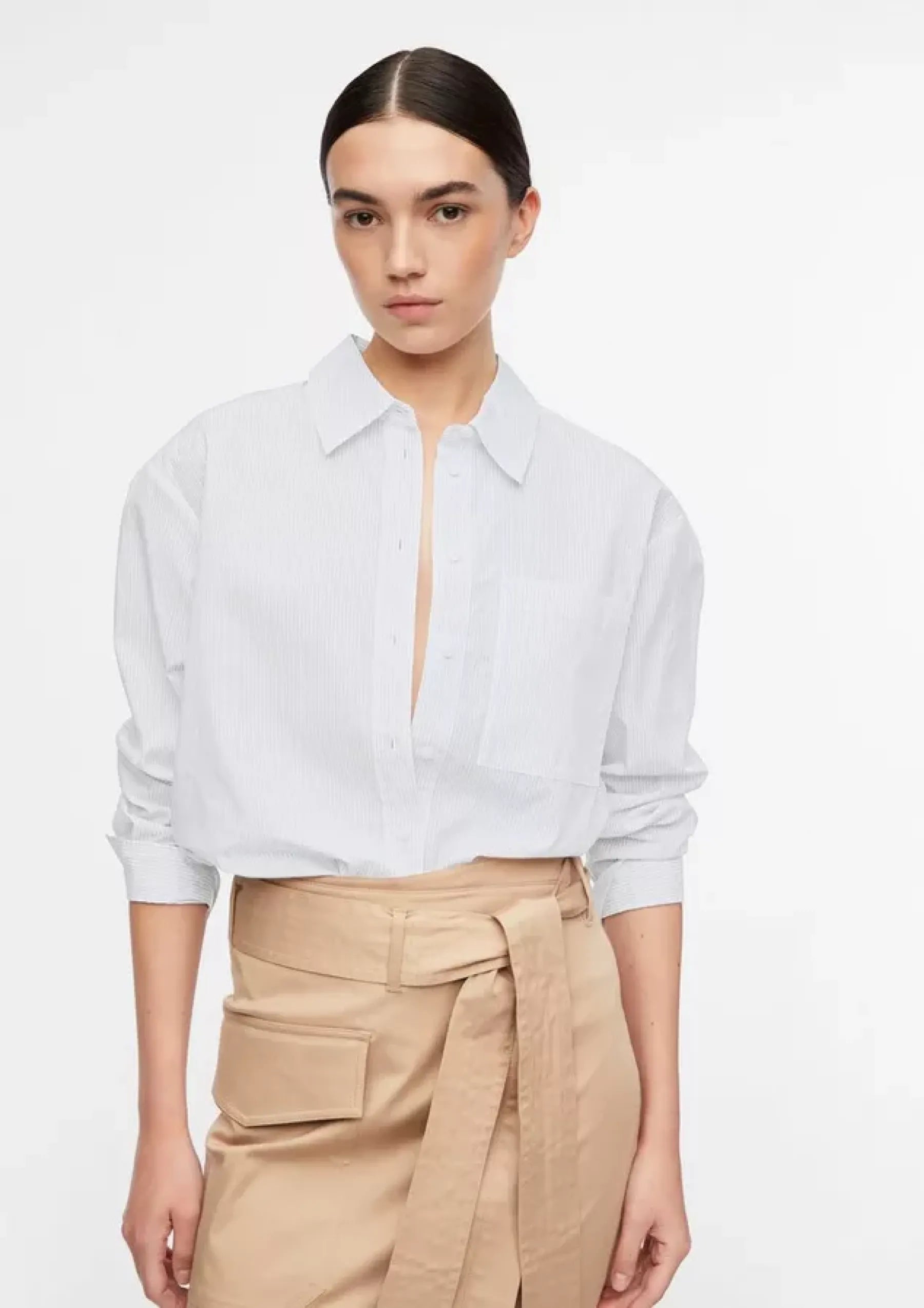 Bluse mit Nadelstreifen