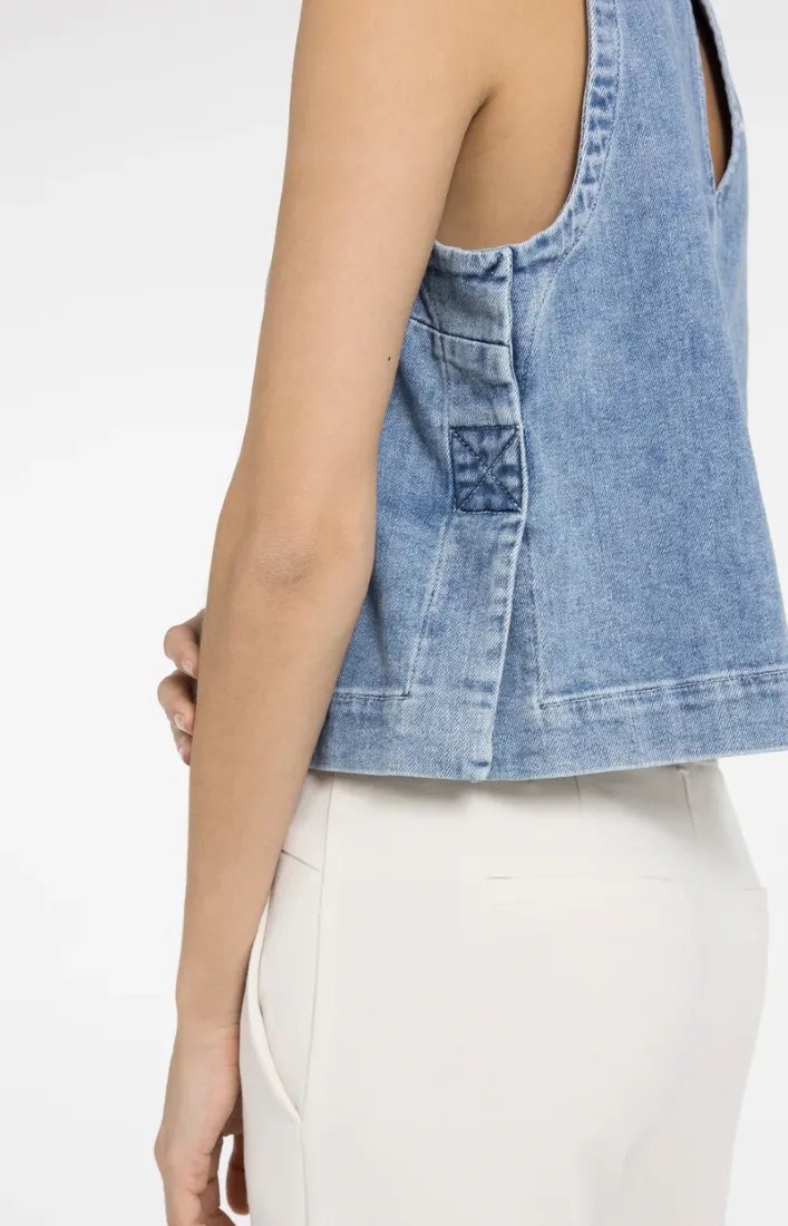 Jeanstop mit Ziernähten