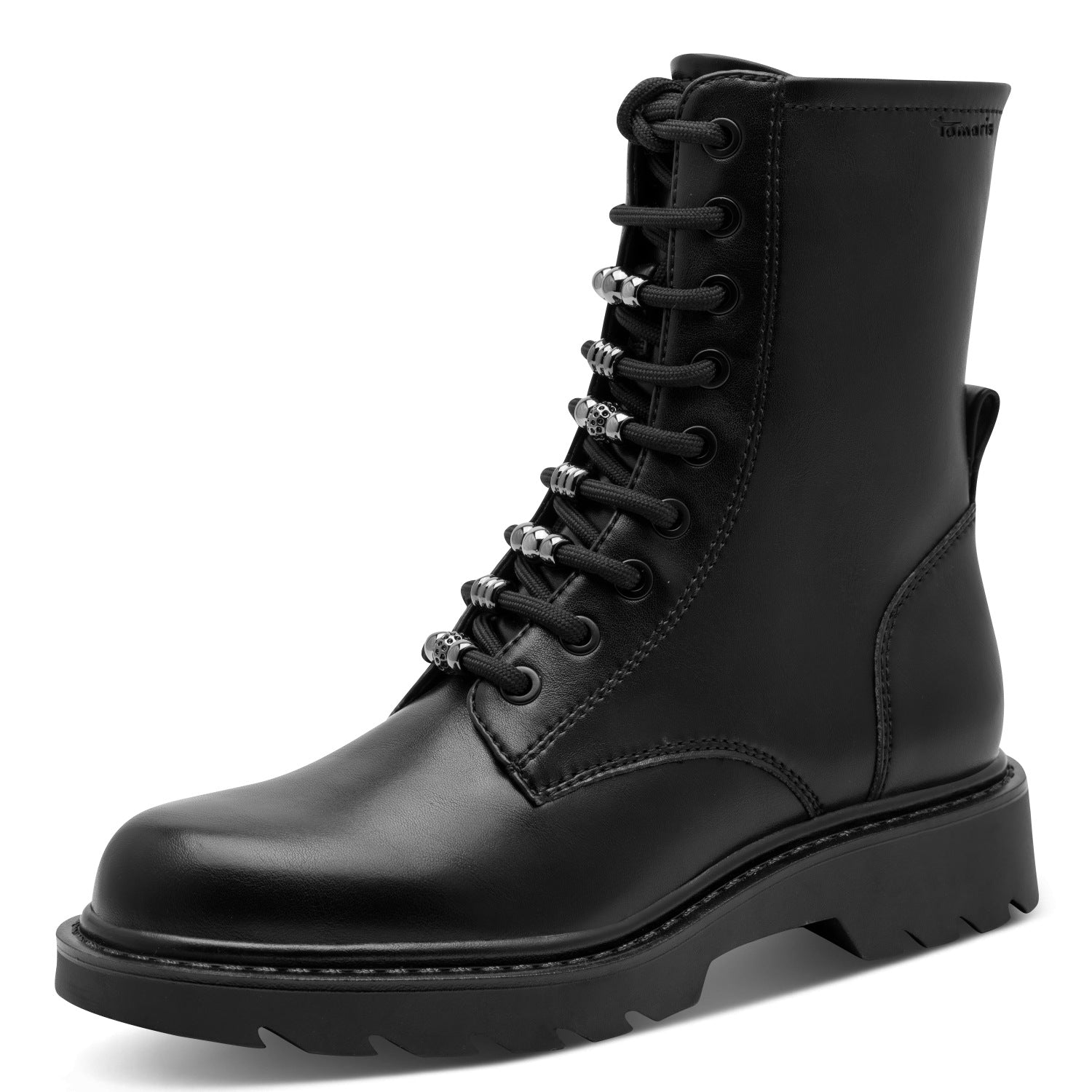 Leder Boots mit Perlendetails
