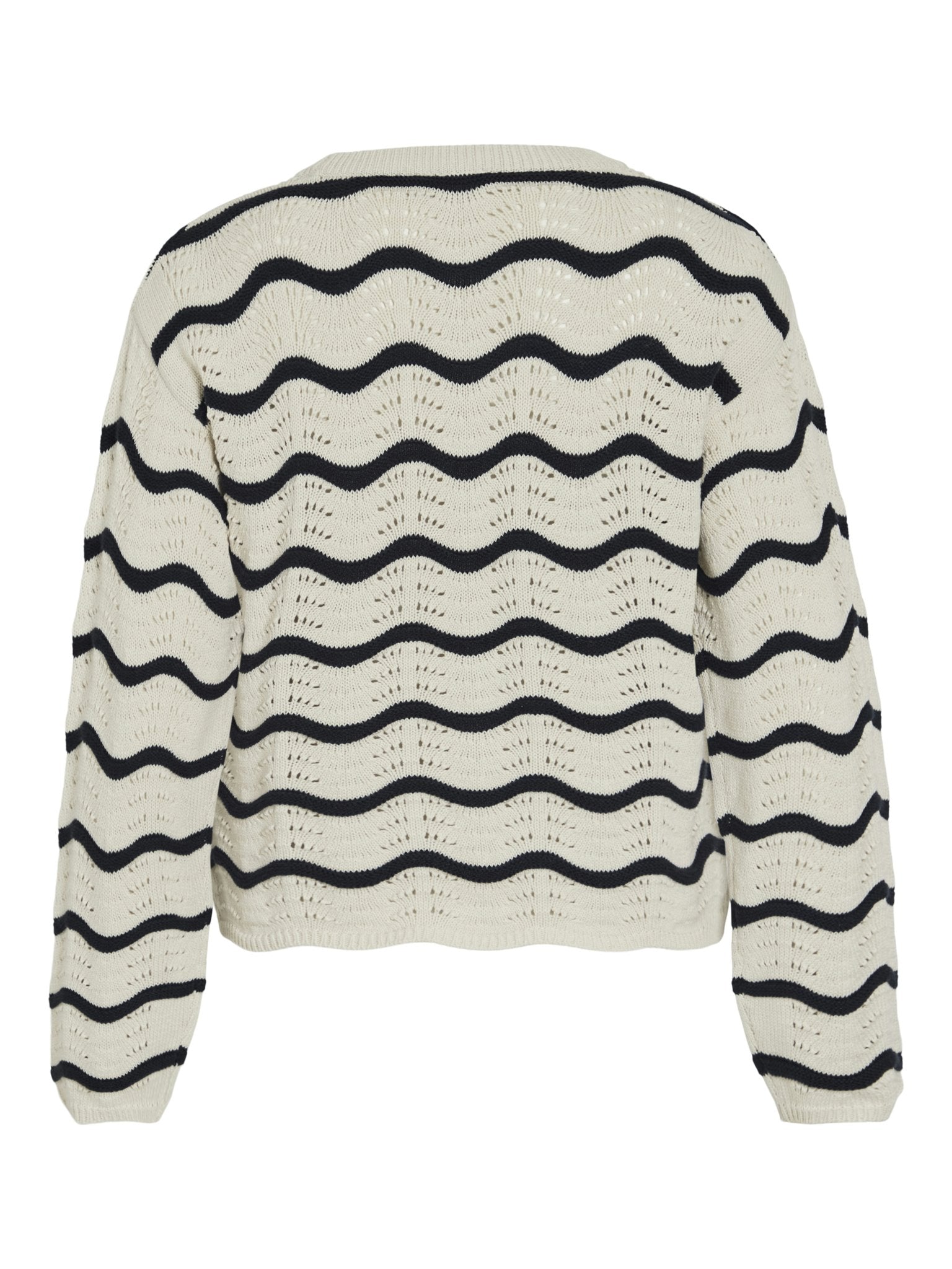 VILA Strickpullover Birch/Birch Lace