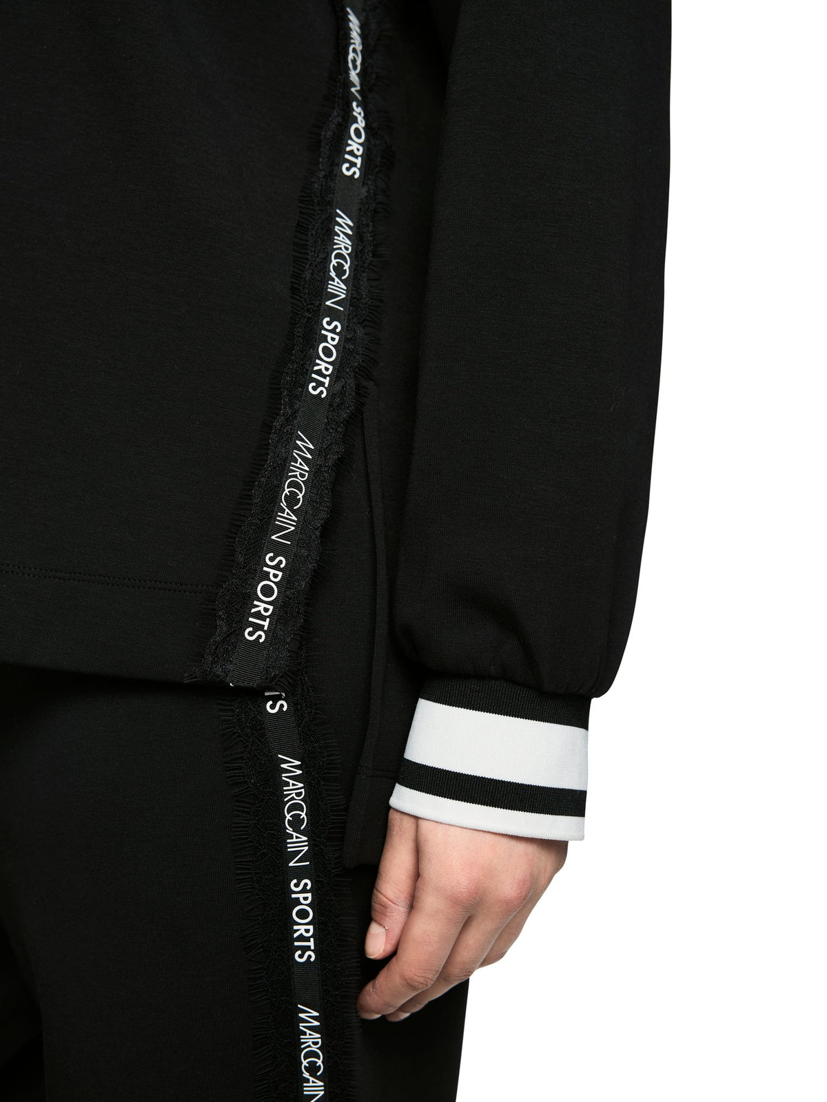Sweatshirt mit Spitzendetails