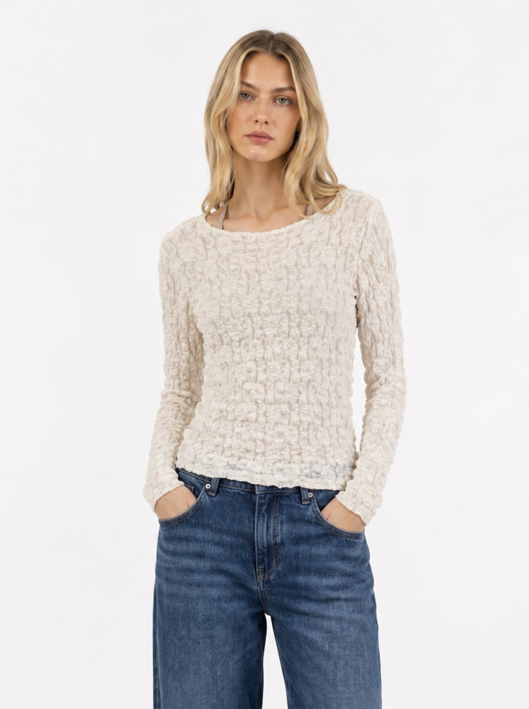 Longsleeve aus Spitze