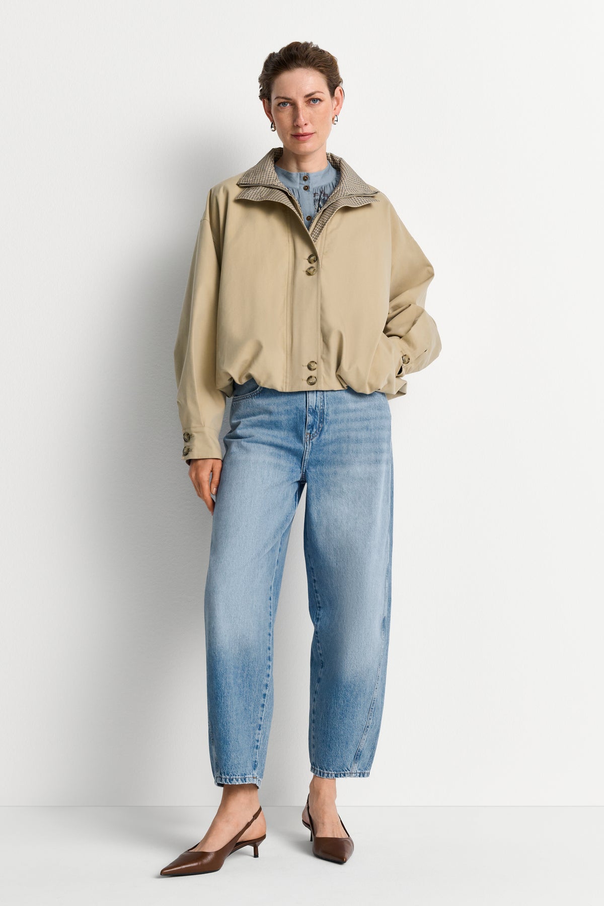 Wendejacke mit Stehkragen