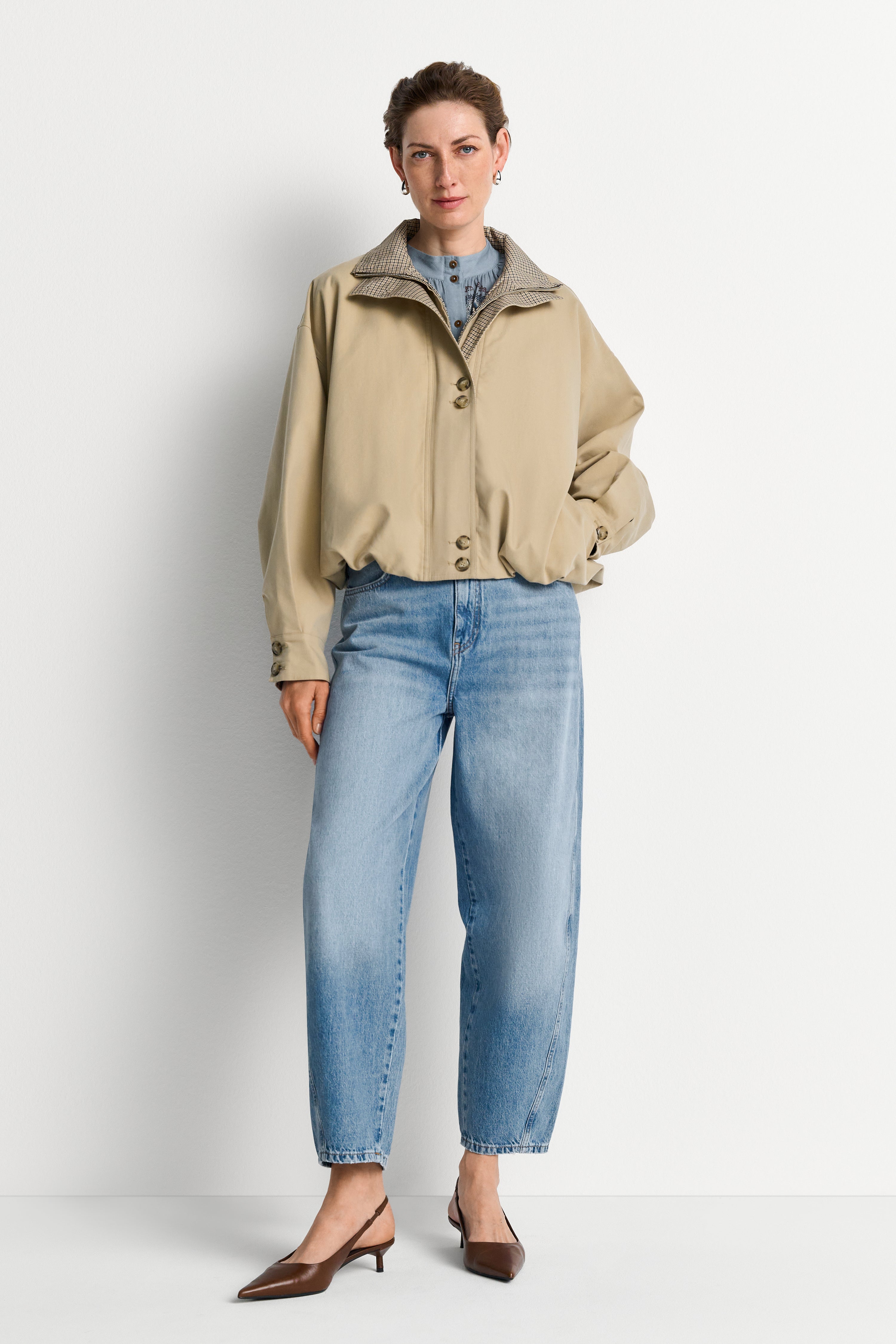 Wendejacke mit Stehkragen
