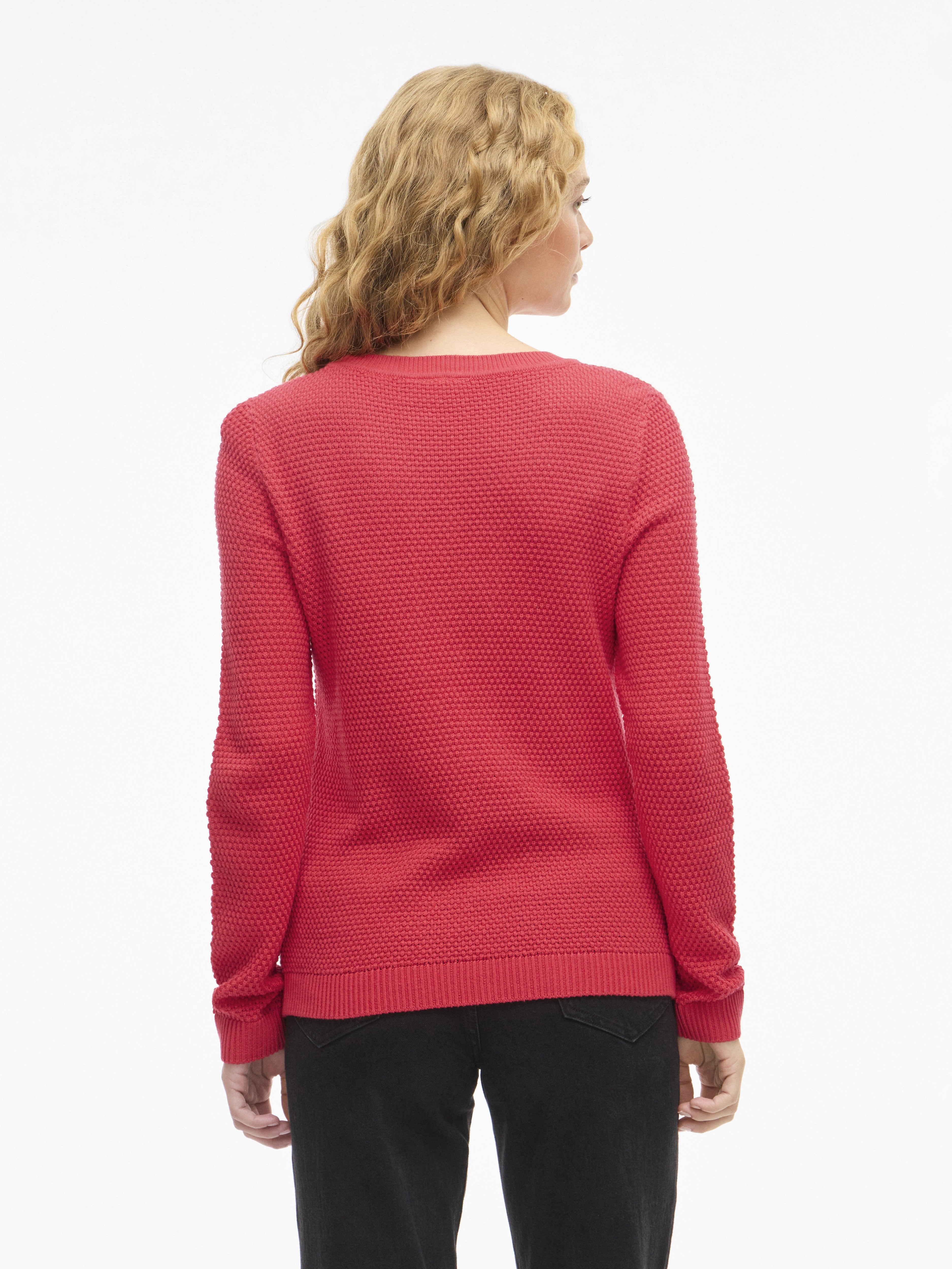 VILA Strickpullover Hibiscus