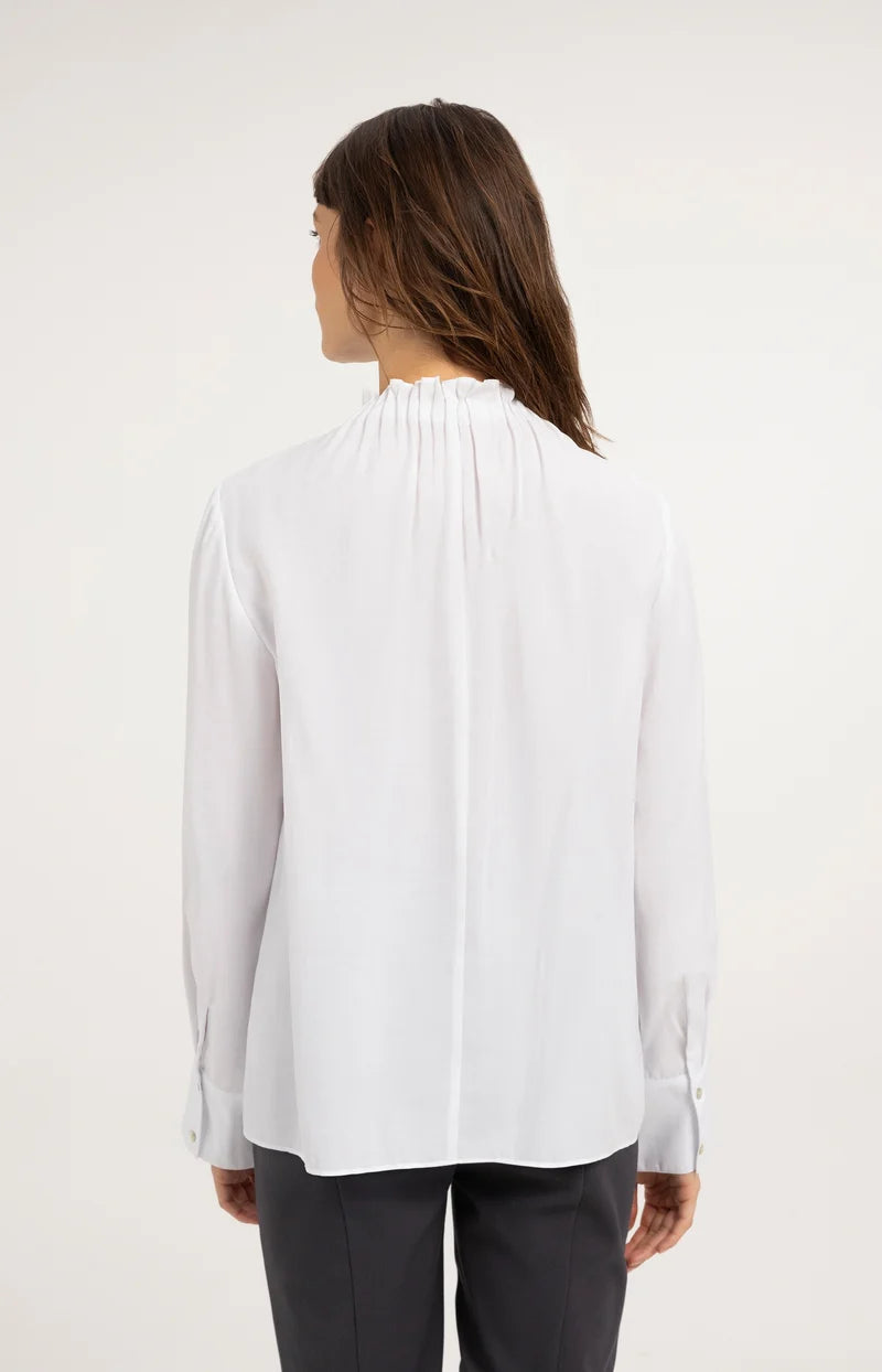 Bluse mit Plisseefalten