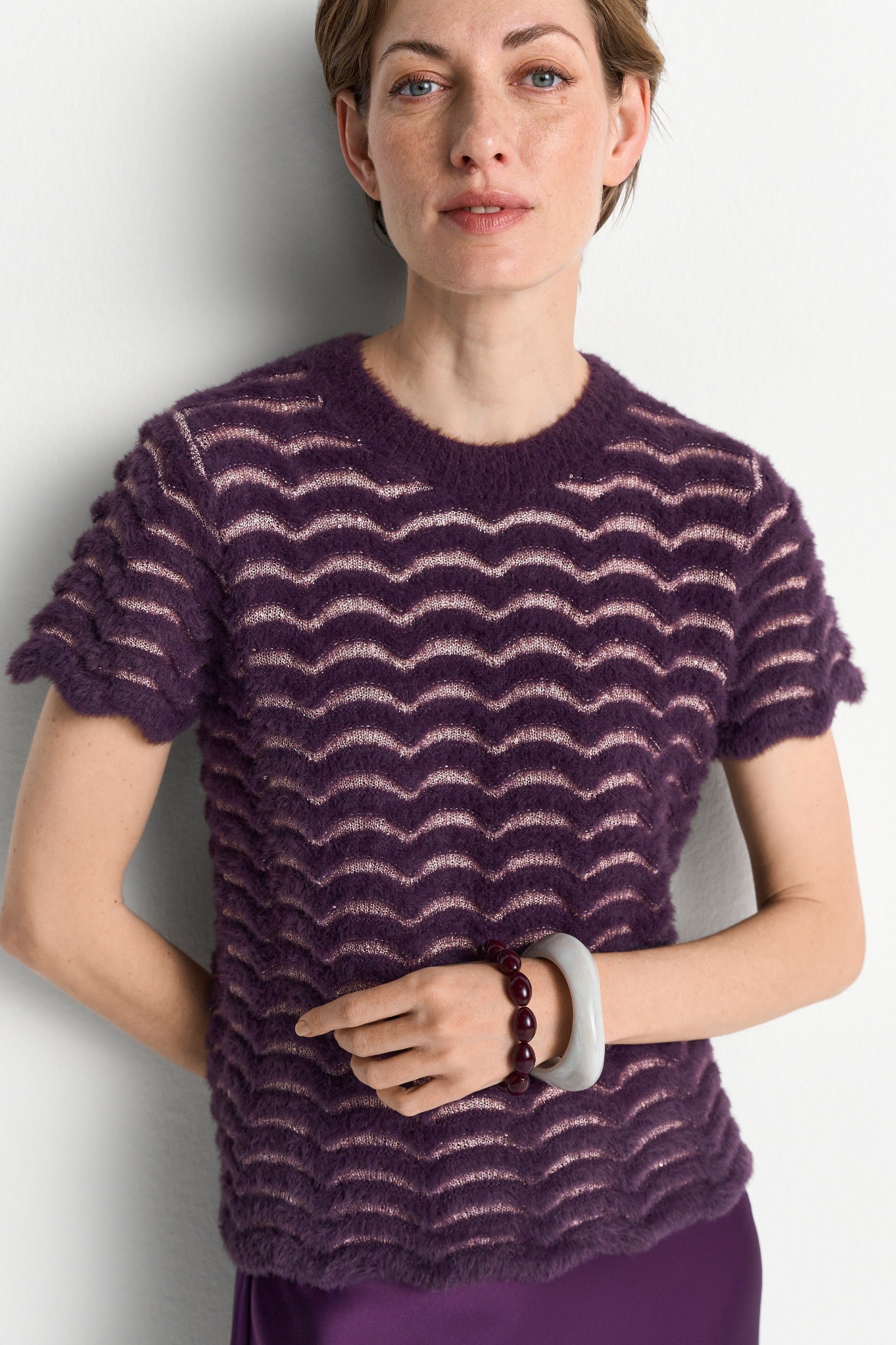 Strickpullover Zick-Zack
