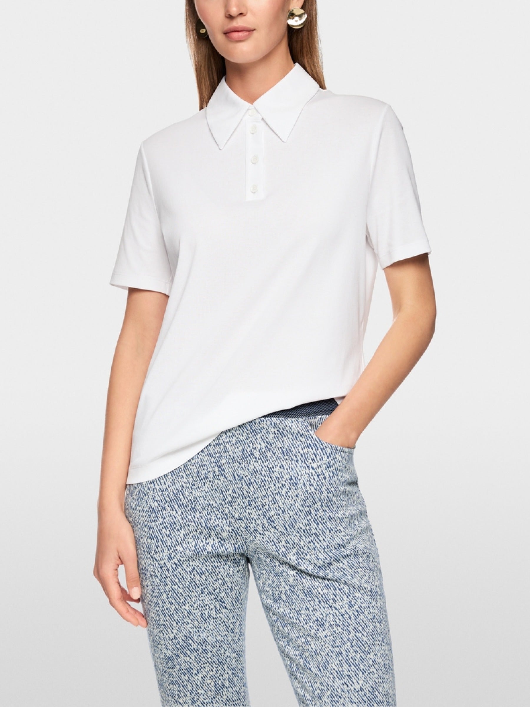 Poloshirt aus Baumwollstretch