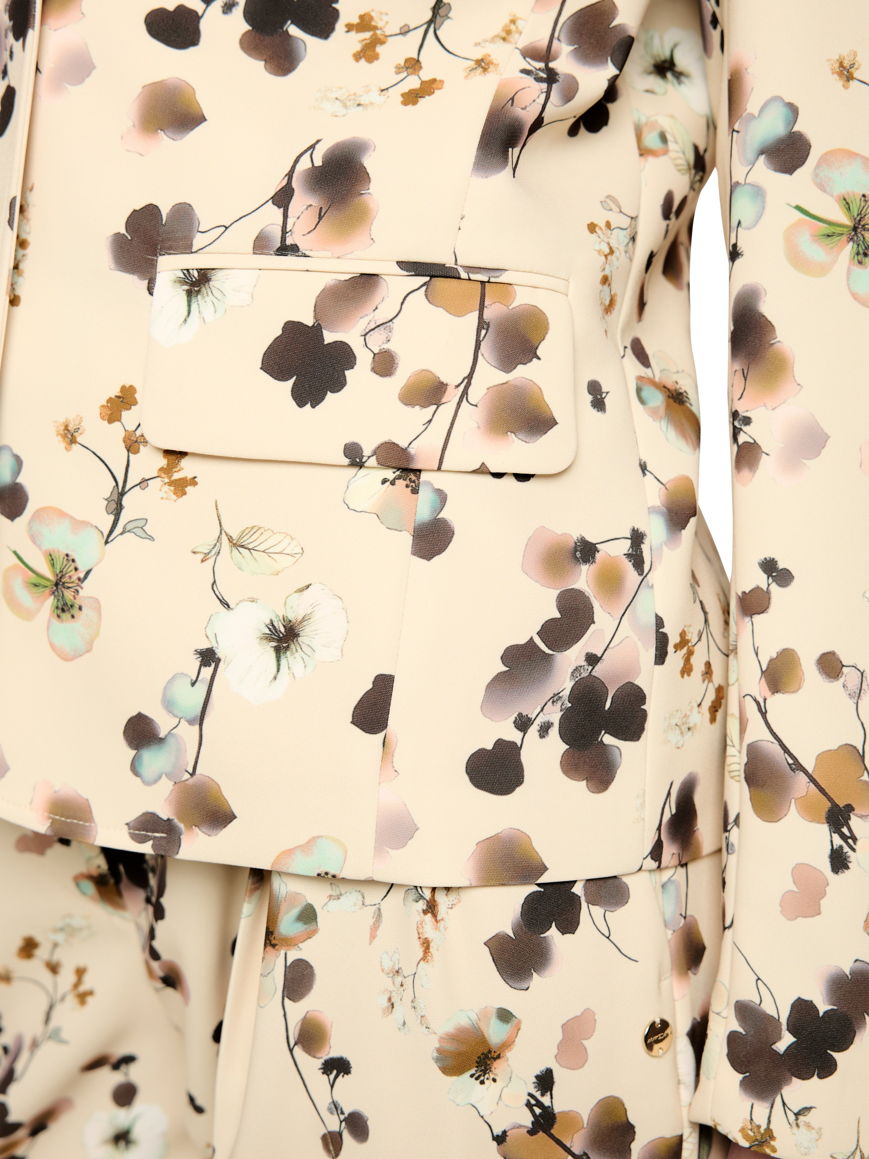 Taillierter Flower-Print-Blazer