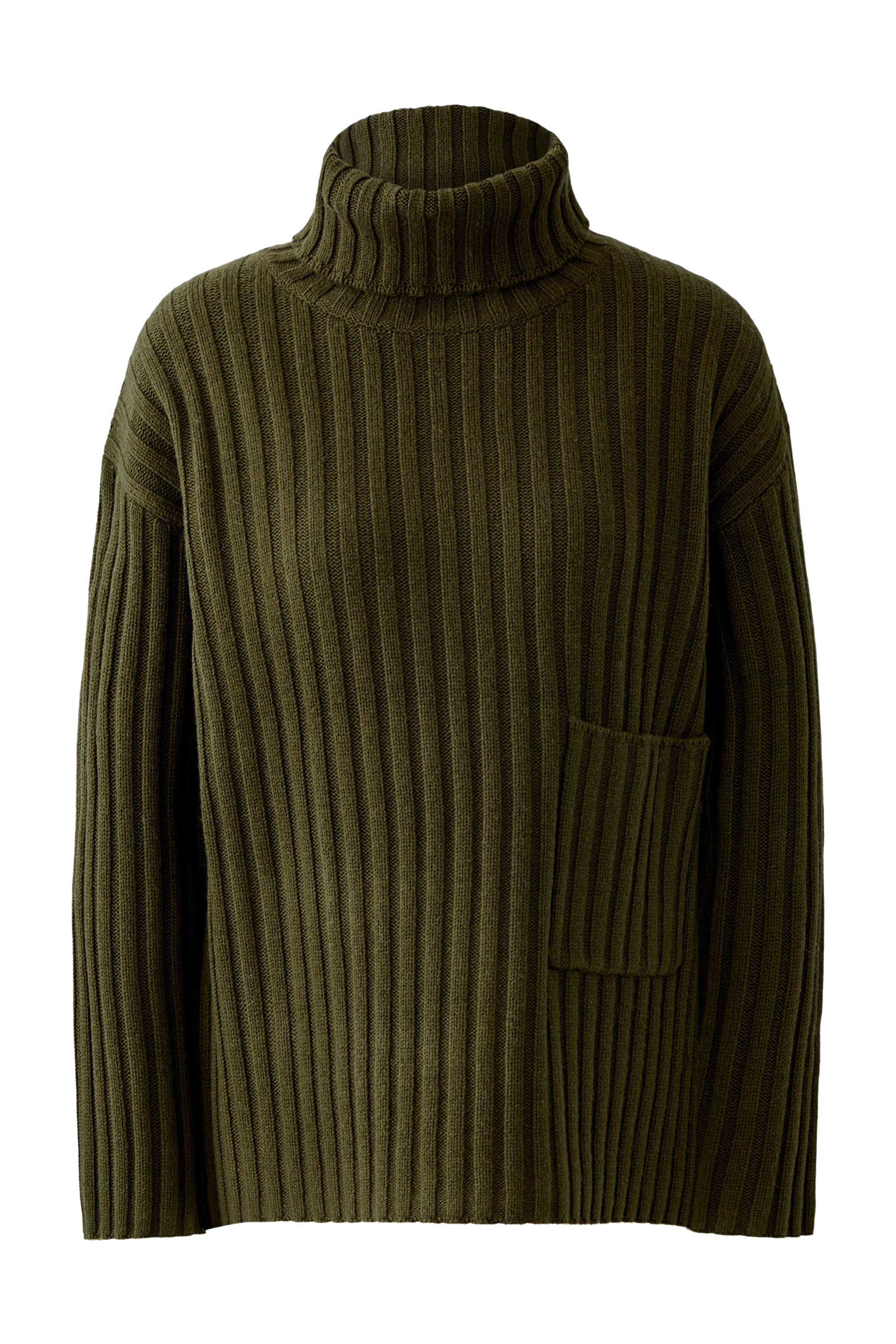 Oui Strickpullover Khaki