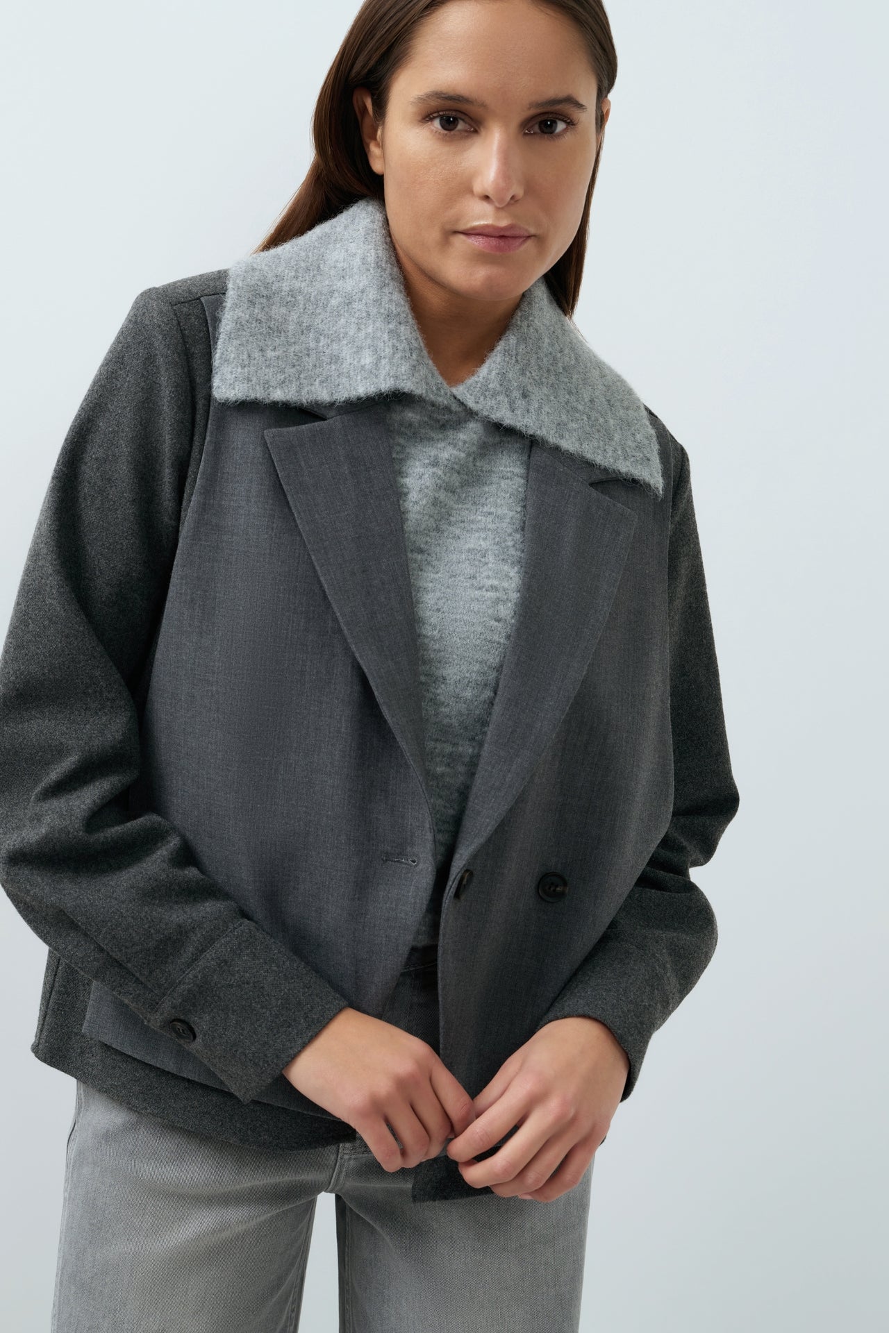 Blazer mit Kontraststoff