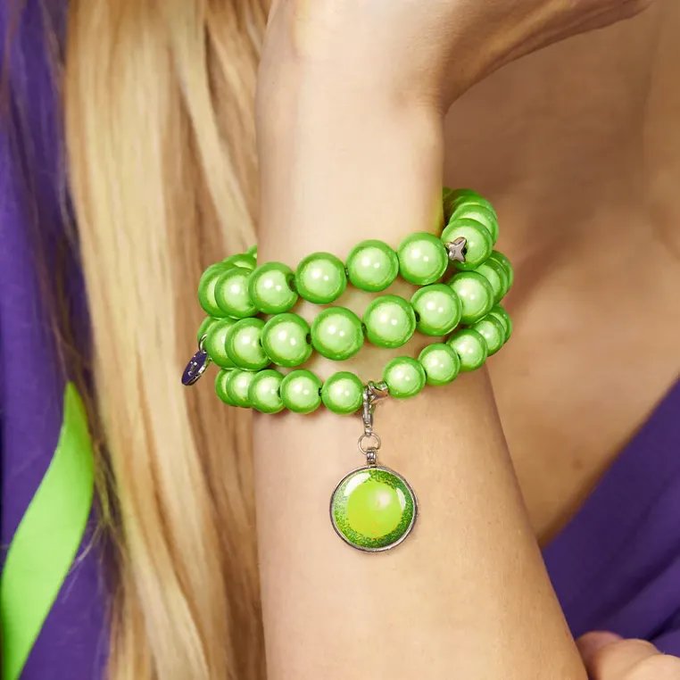 Perlenarmband Classic Green