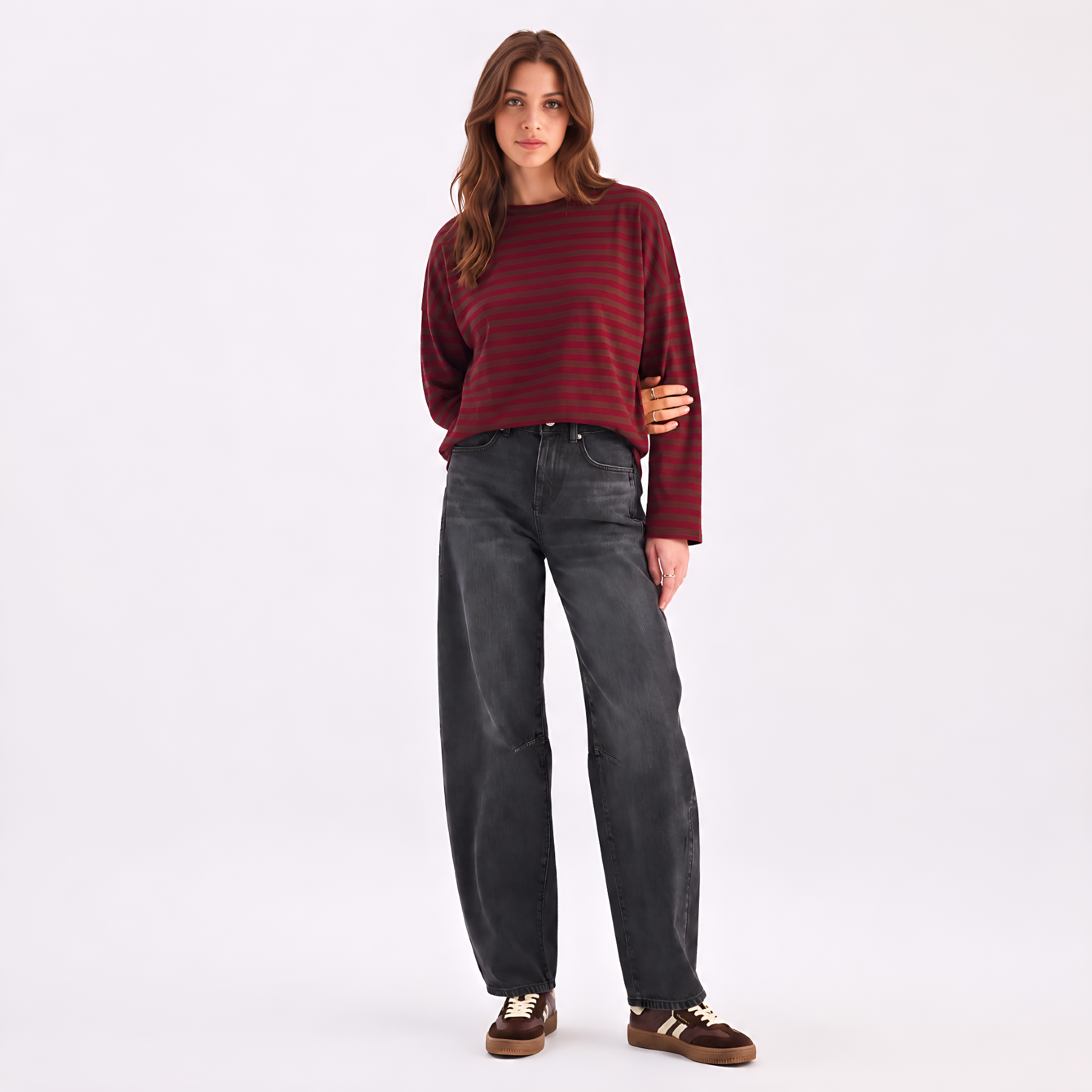 Sweatshirt mit Streifen