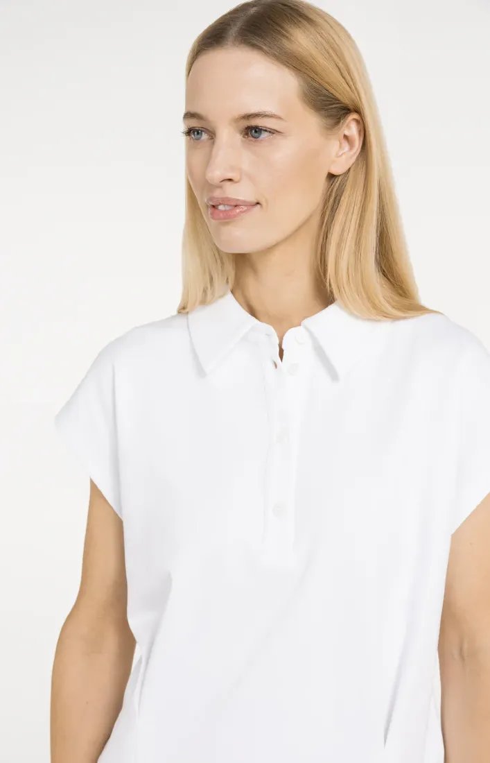Ärmellose Jersey-Bluse mit taillierenden Nähten