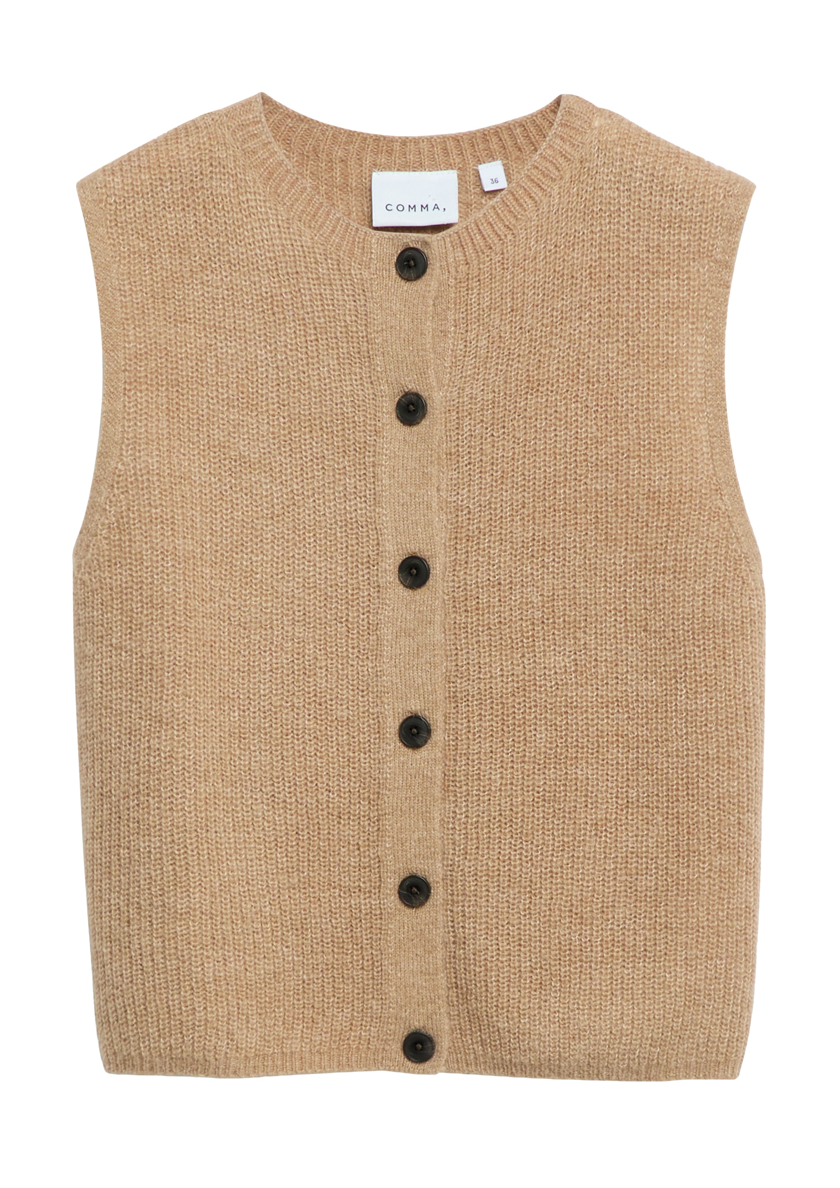 Leichte Strickweste aus Alpakamix