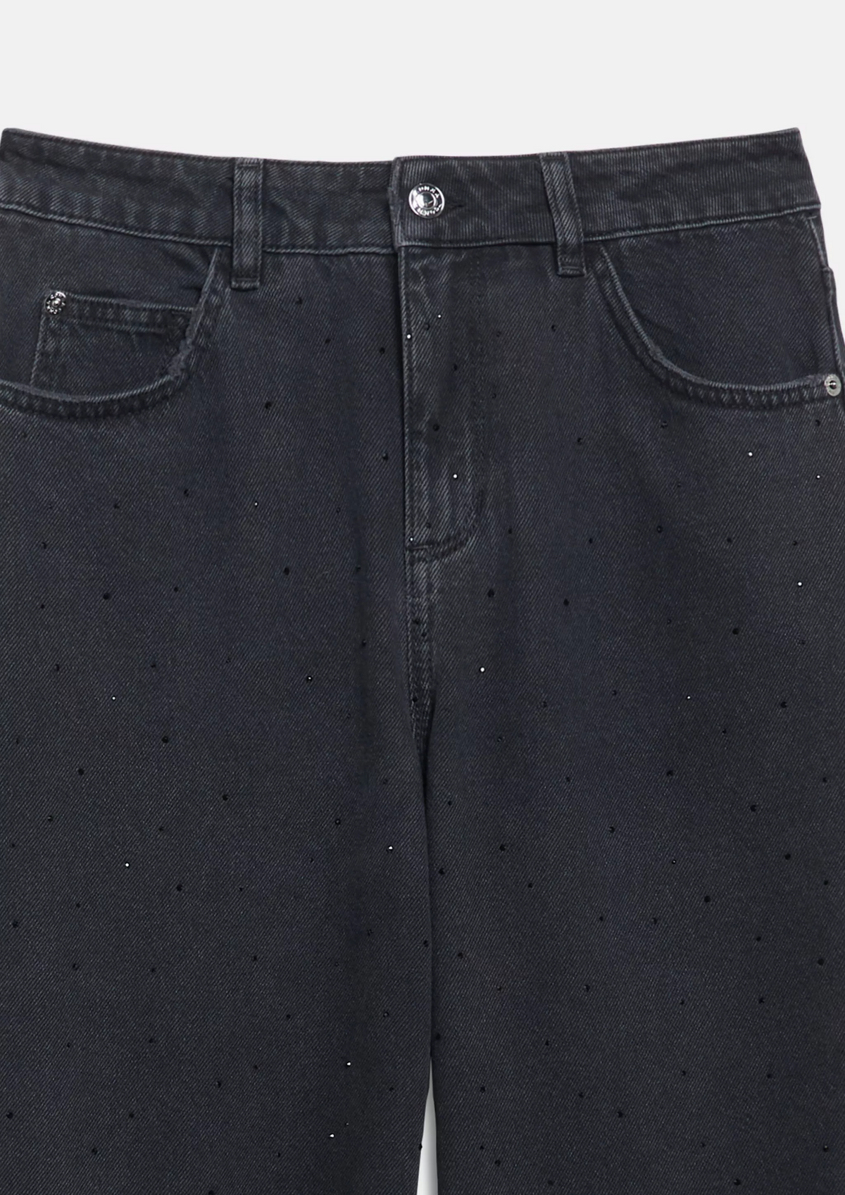 Jeanshose mit Schmucksteinen