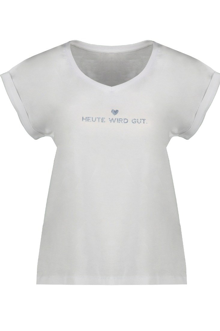 be famous T-Shirts White - Pastel Blue Glitterflake