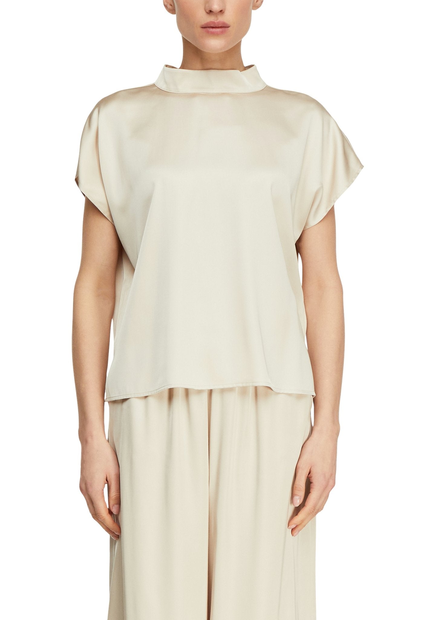 Bluse mit Cap-Sleeves