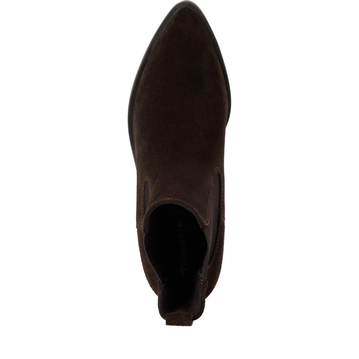 Leder Chelsae Boot mit Blockabsatz