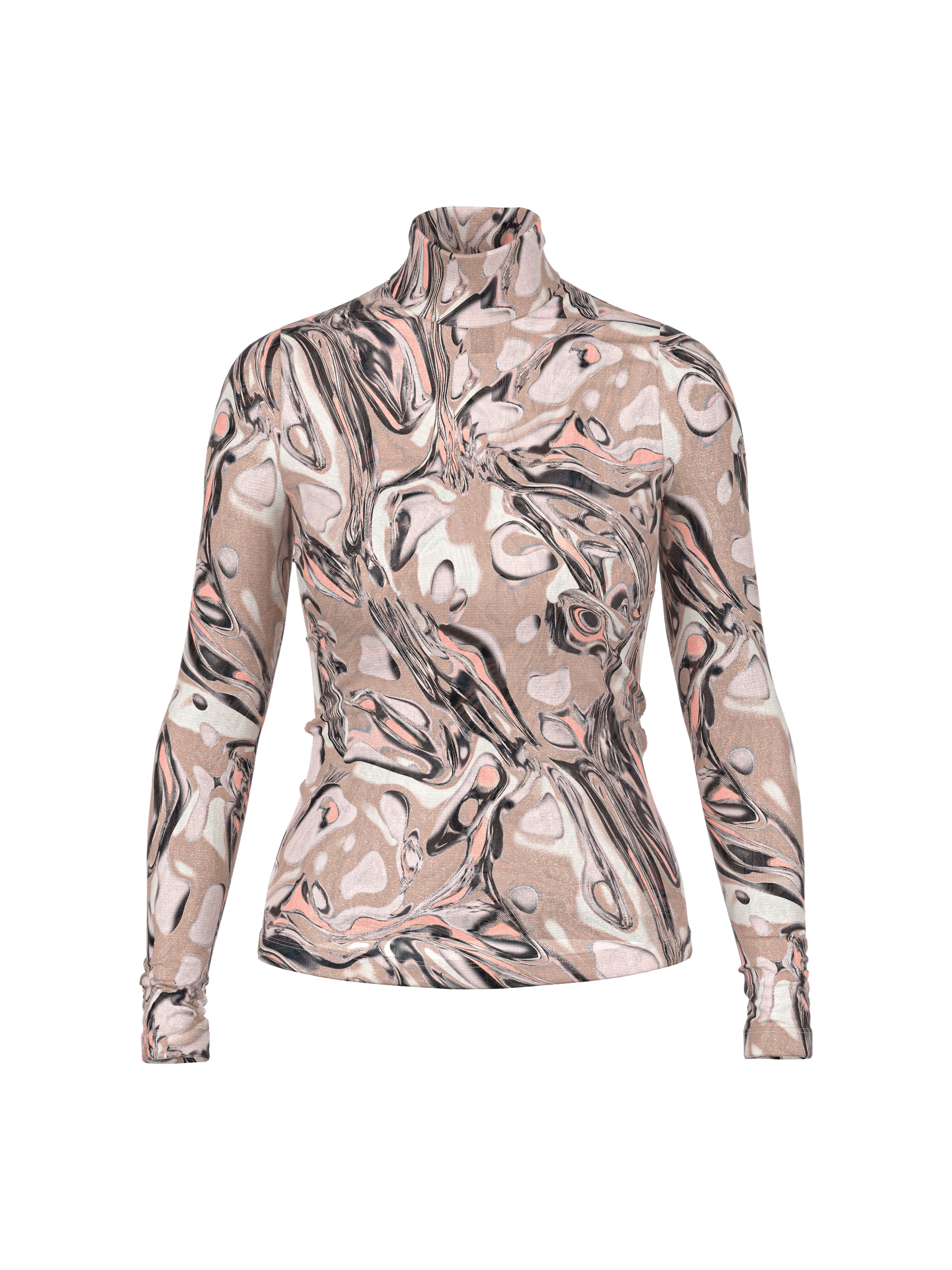 Longsleeve mit Magma-Print