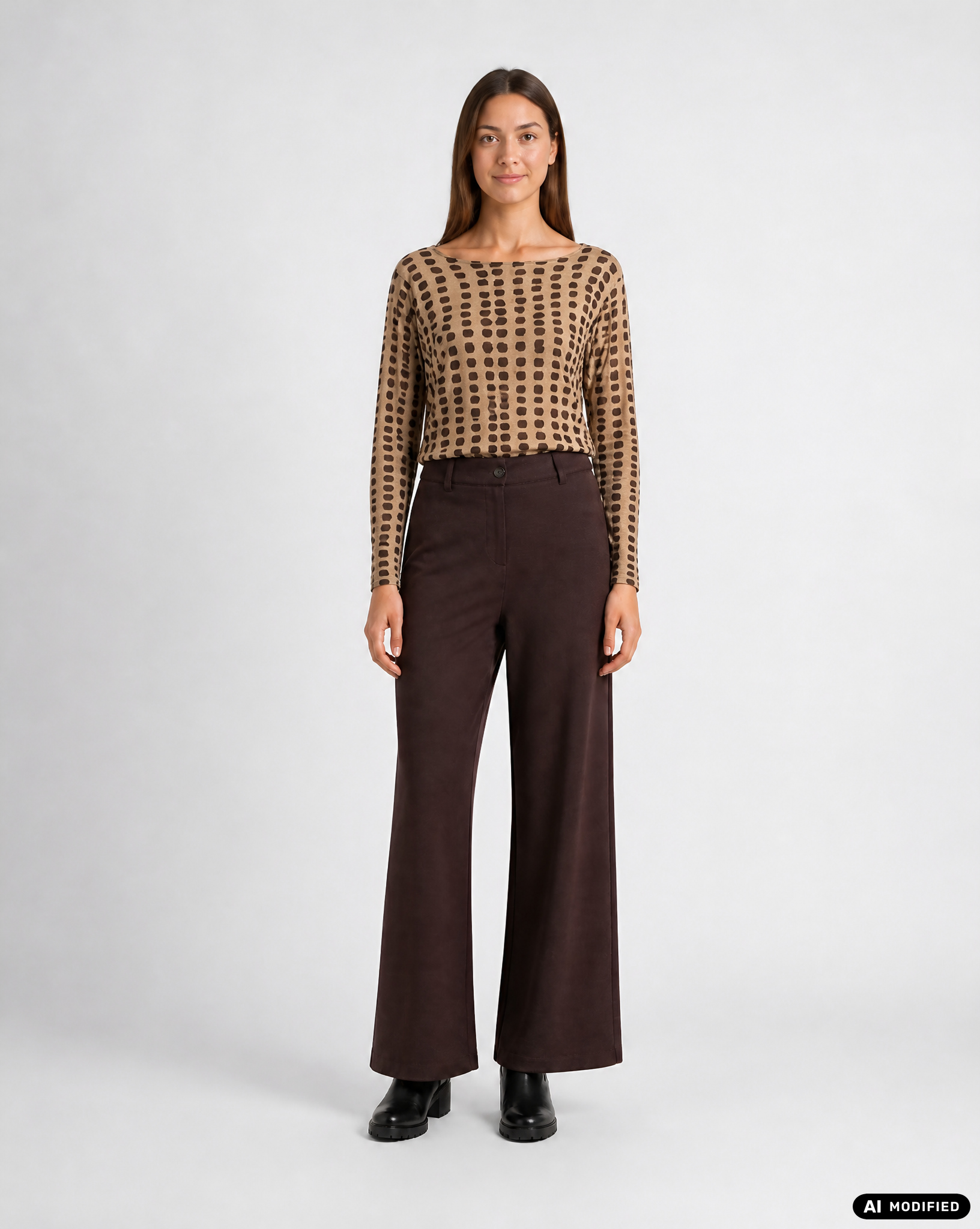 Longsleeve mit Punktmuster