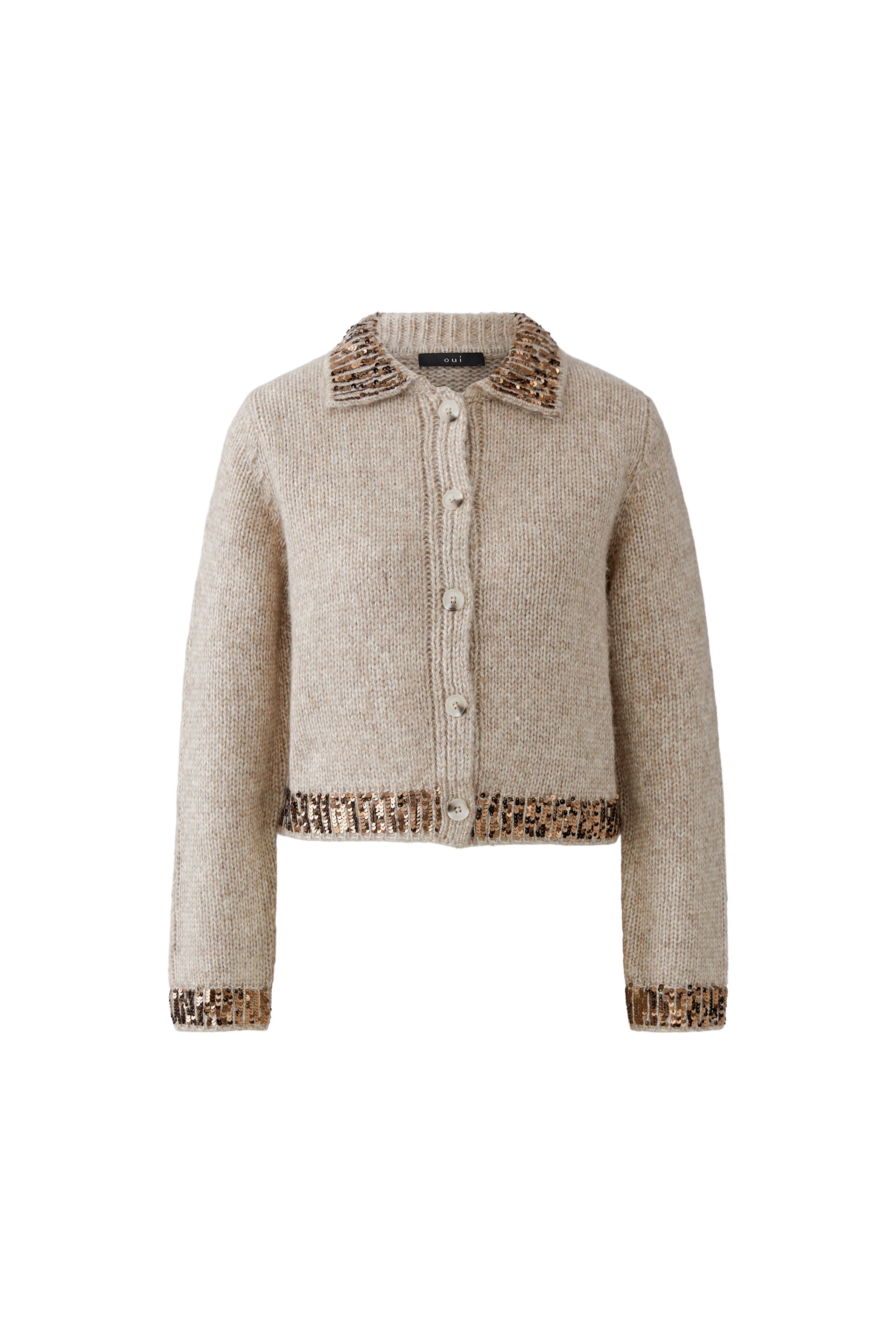 Strickjacke mit Pailletten