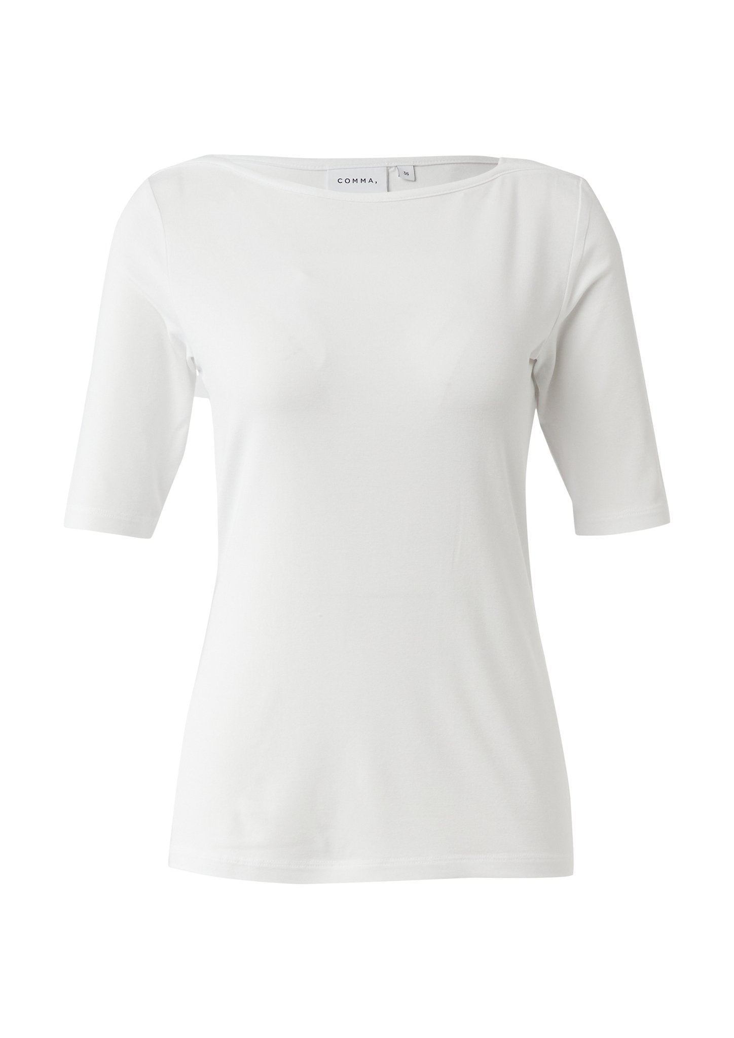 T-Shirt mit U-Boot Ausschnitt