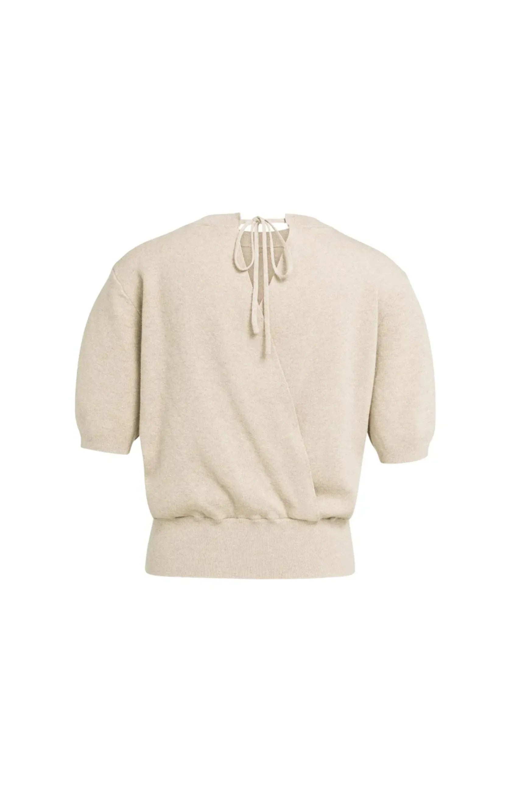 Kurzarmpullover mit freiem Rücken