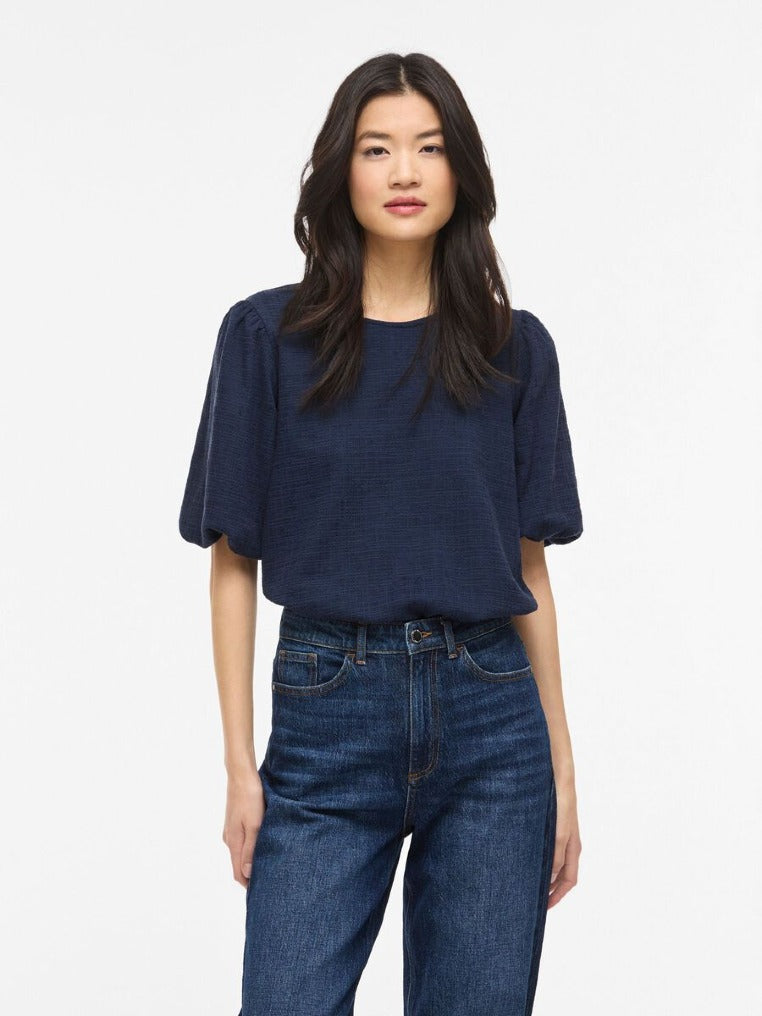 VILA T-Shirts Navy Blazer