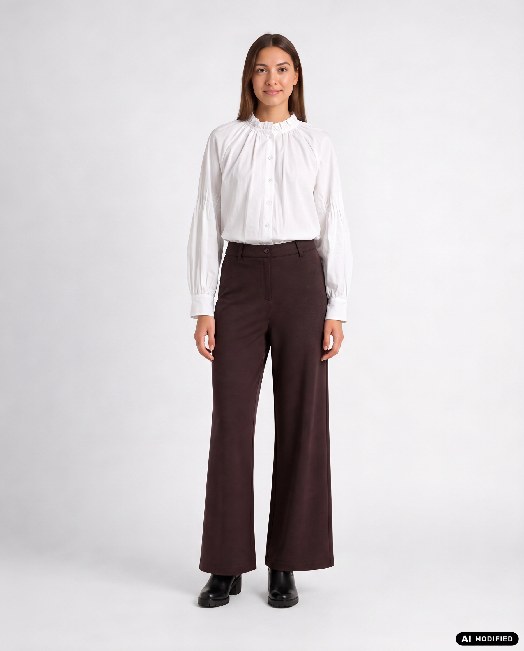 Bluse mit Rüschenkragen