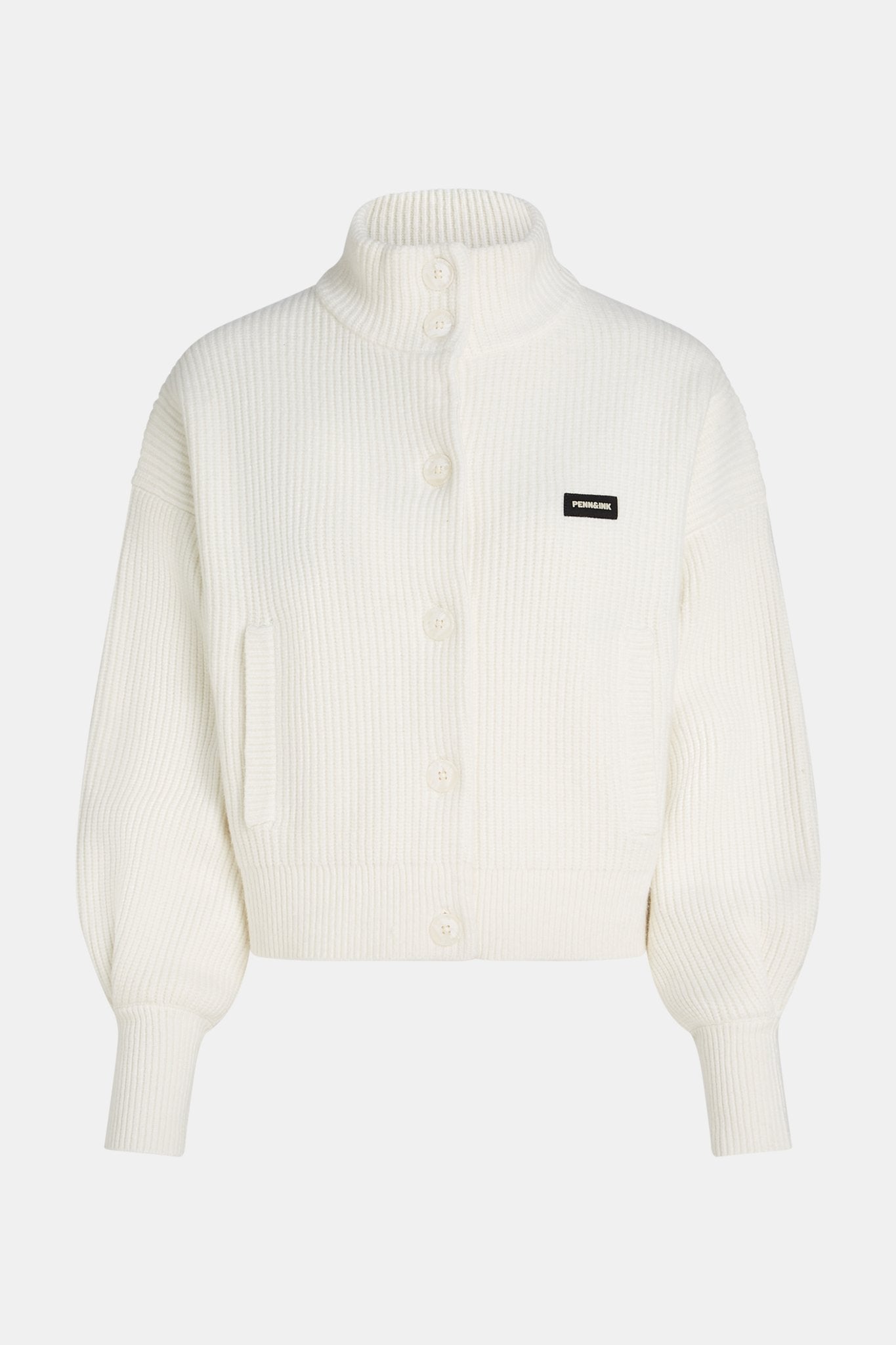 Strickjacke mit Label-Patch