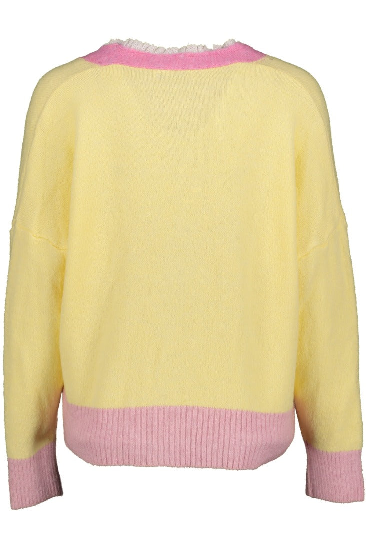 Goose Flash Strickjacken Gelb/Pink/Rosa