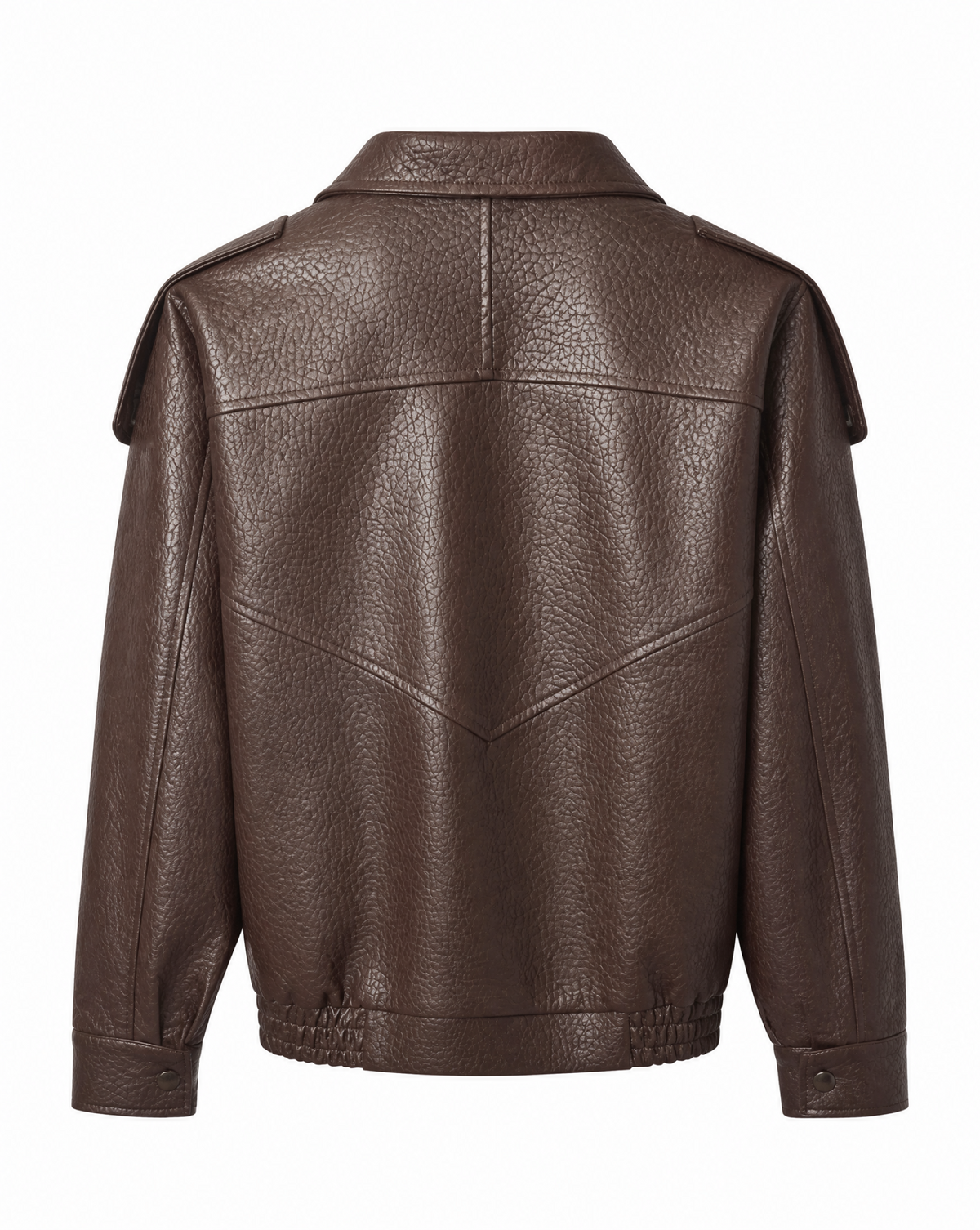 Kunstlederjacke mit Reverskragen