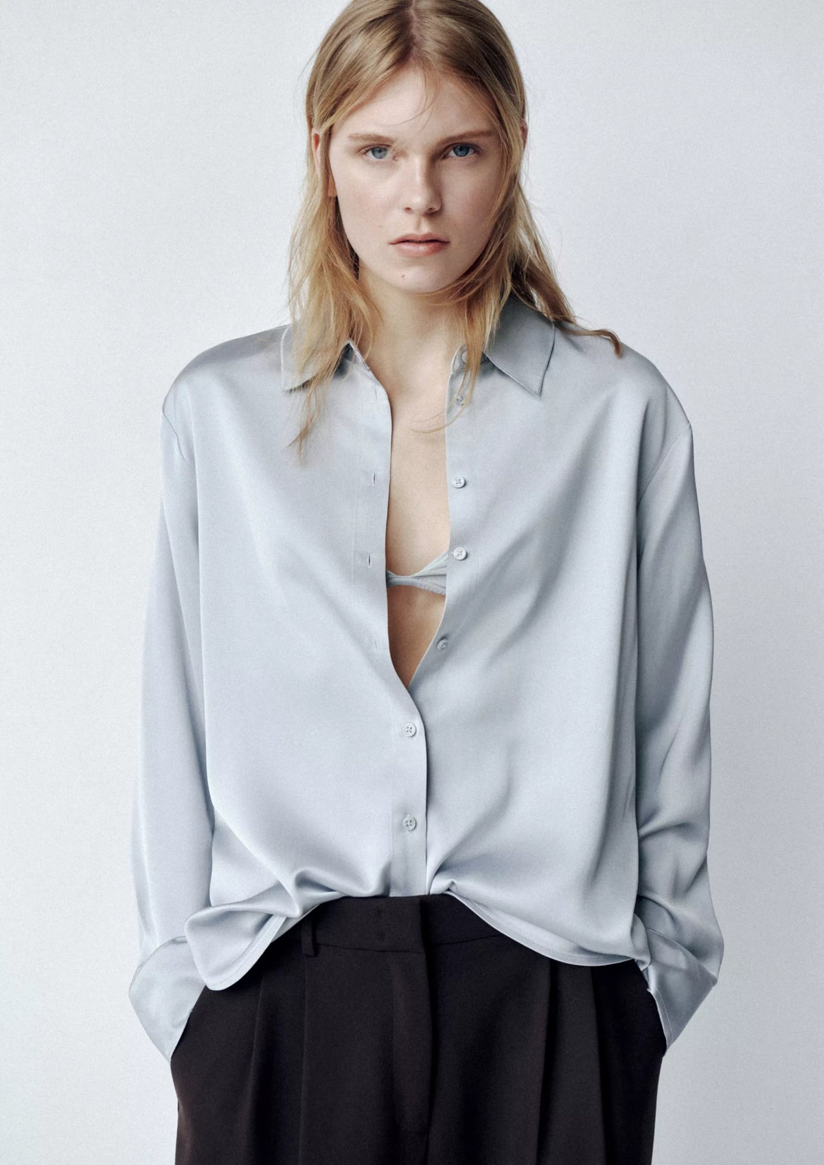 Bluse aus Satin