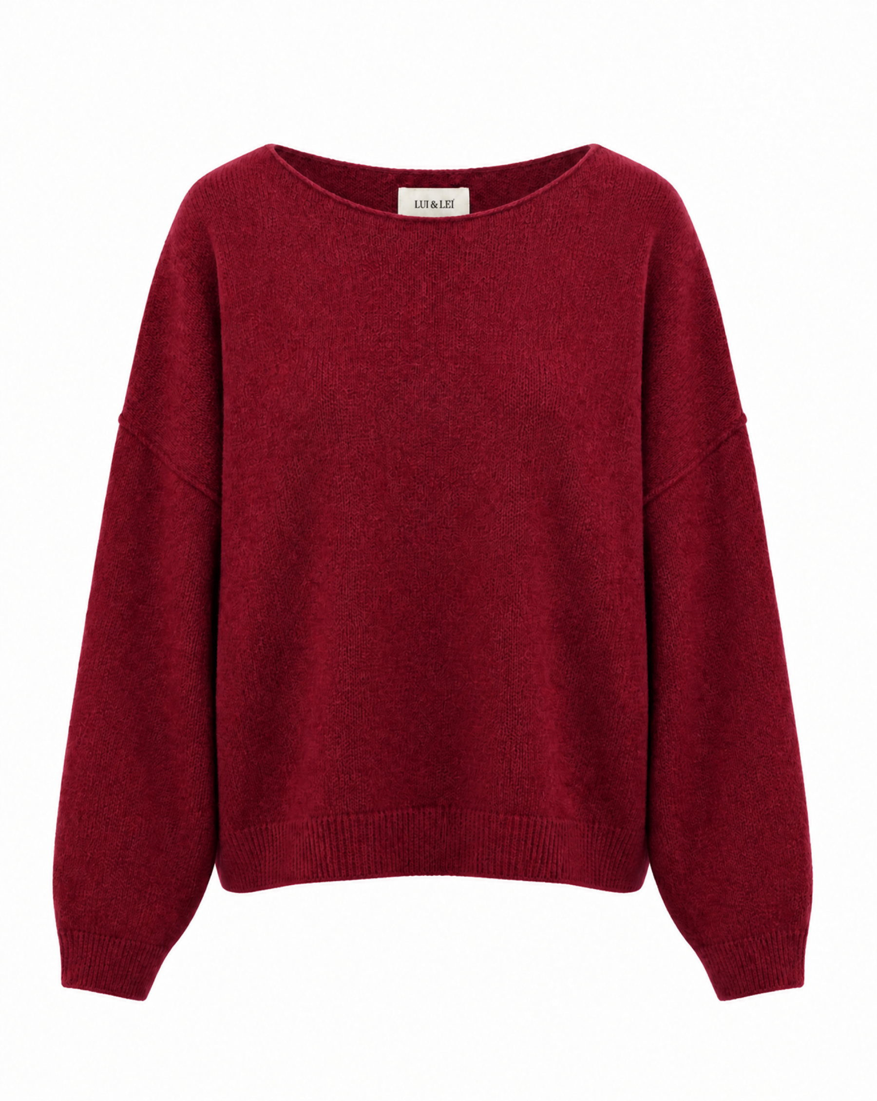 Strickpullover mit U-Boot-Ausschnitt